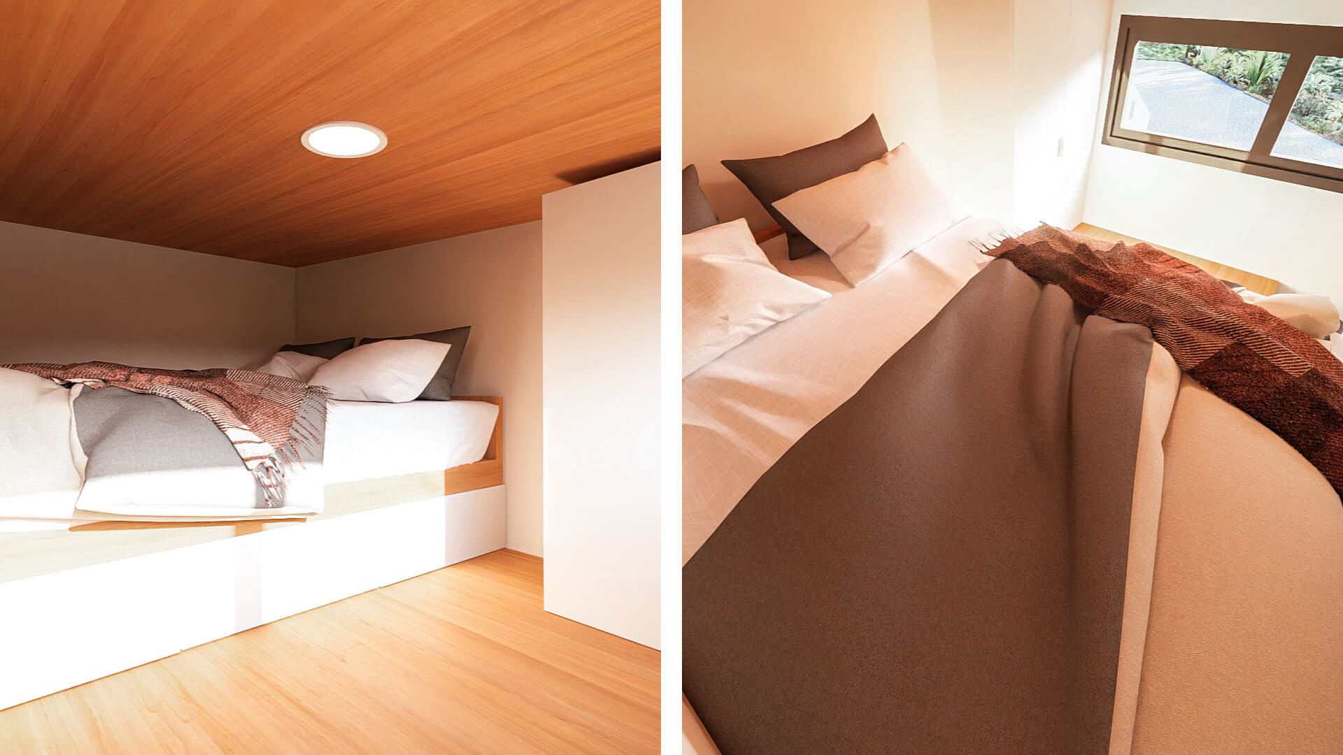 Spare loft bedroom for a 3 bedroom tiny house