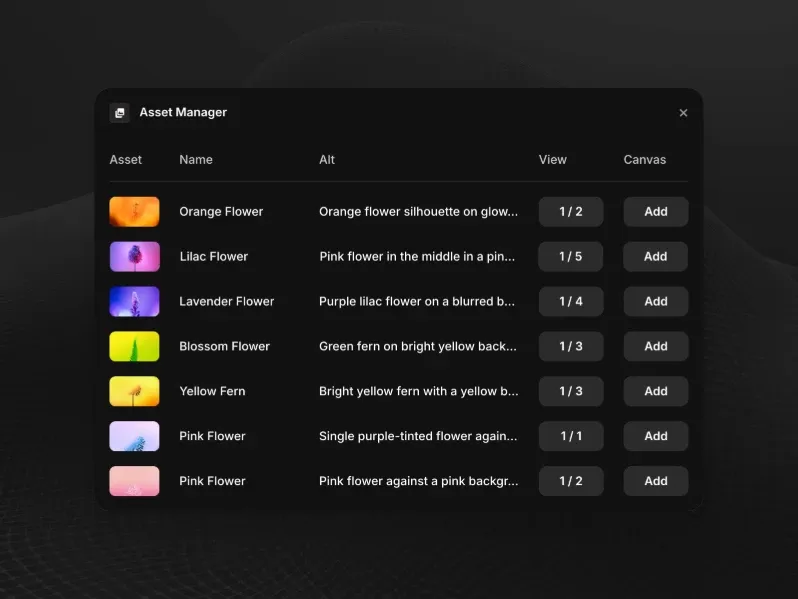 Asset Manager framer plugins