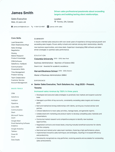 Resume template1