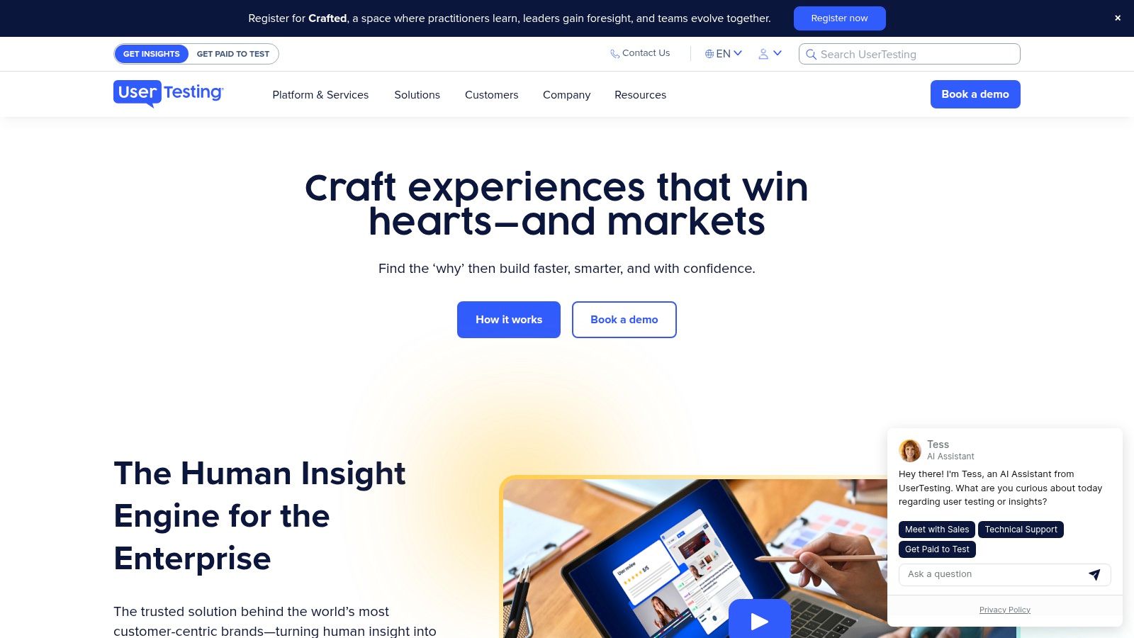 Test Websites and Apps with UserTesting