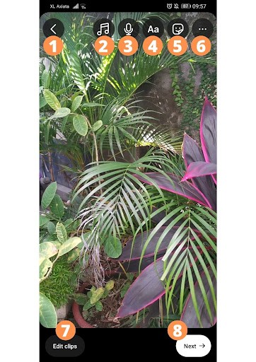 editing options on IG Reels