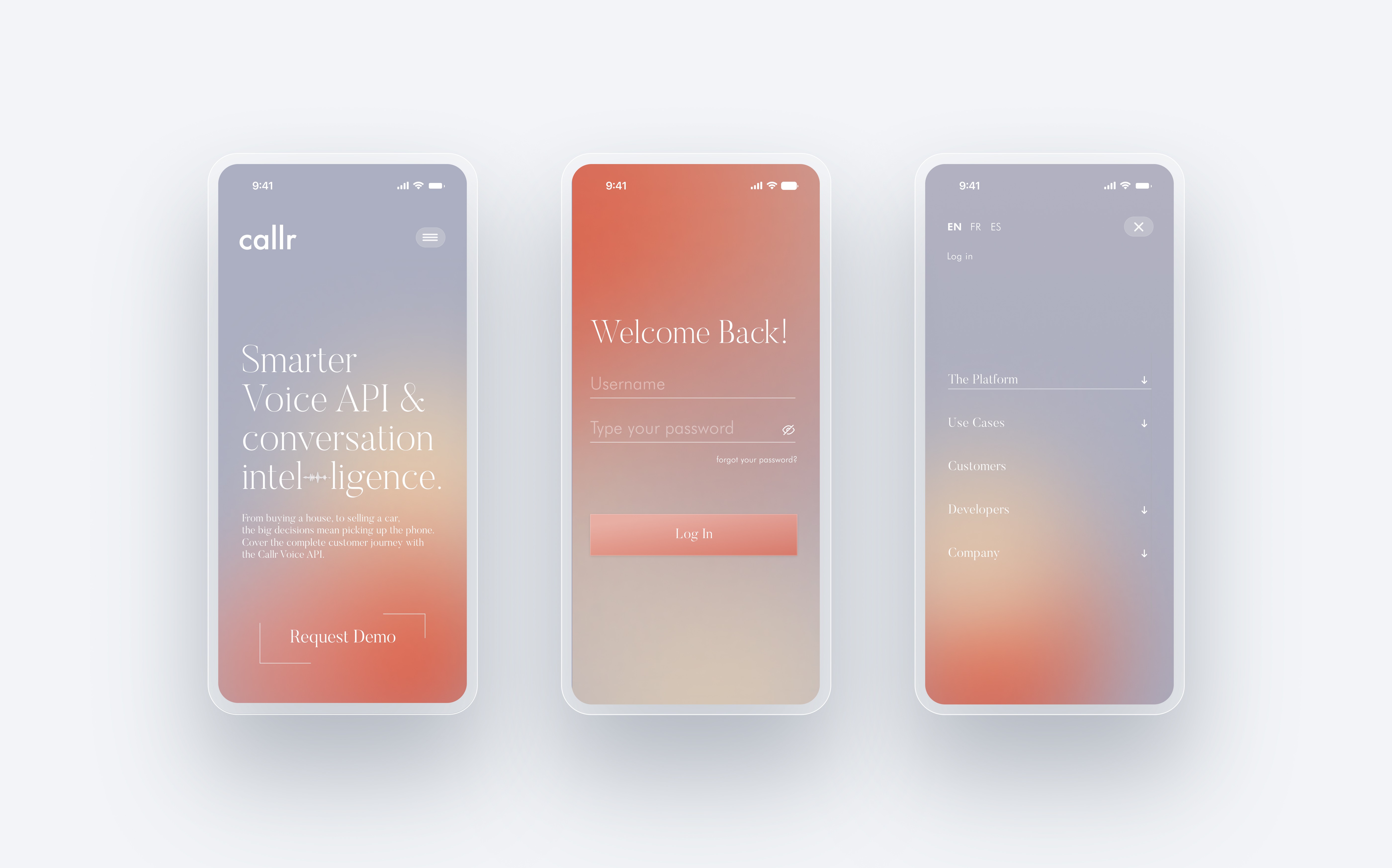 Callr Branding Webpage