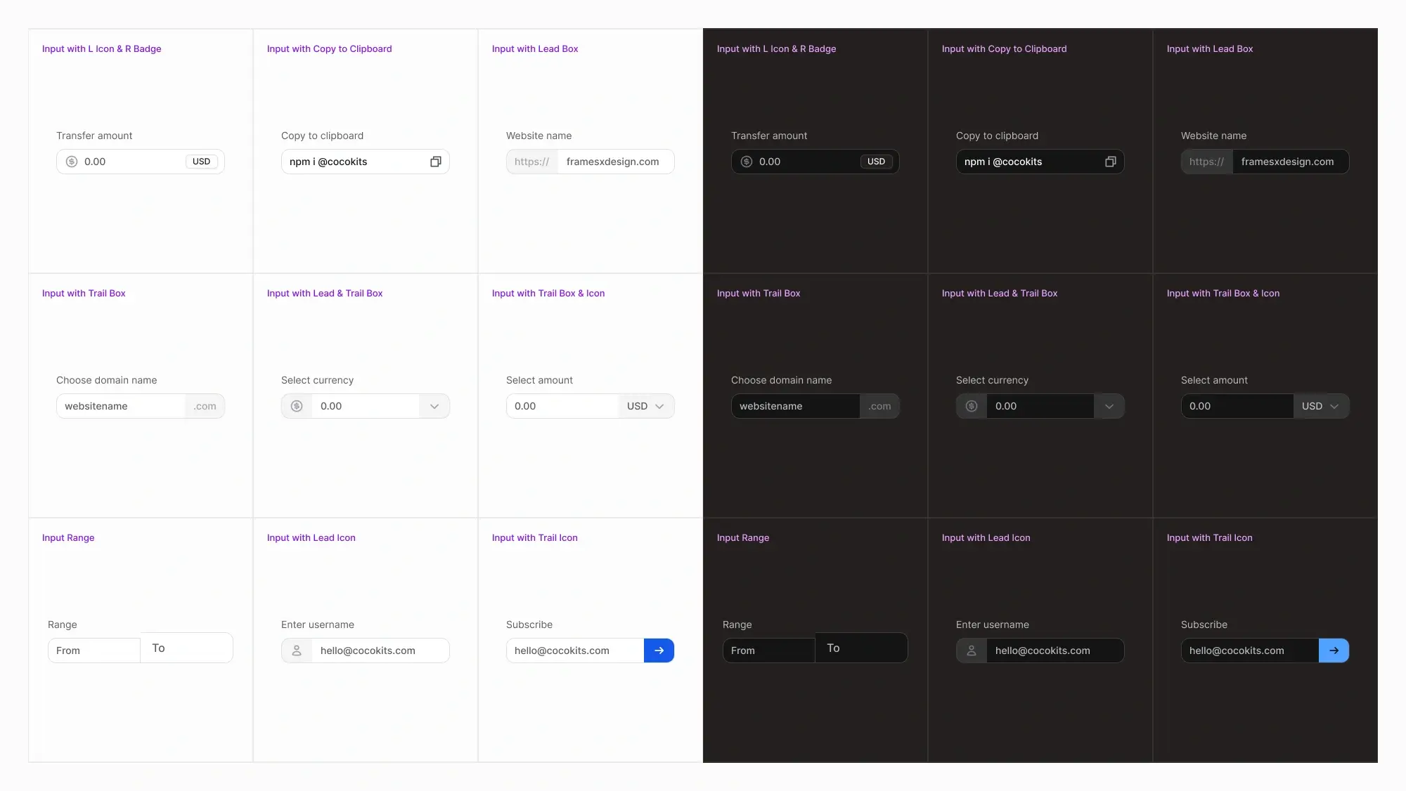 Figma Forms Examples