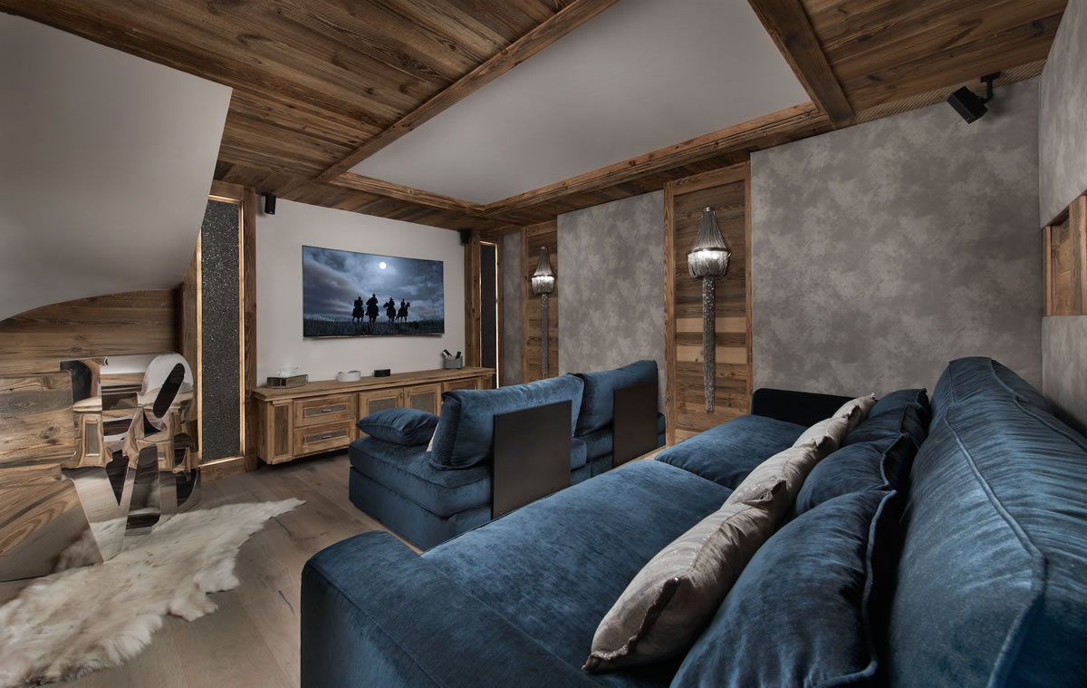 white chalet - cinema room