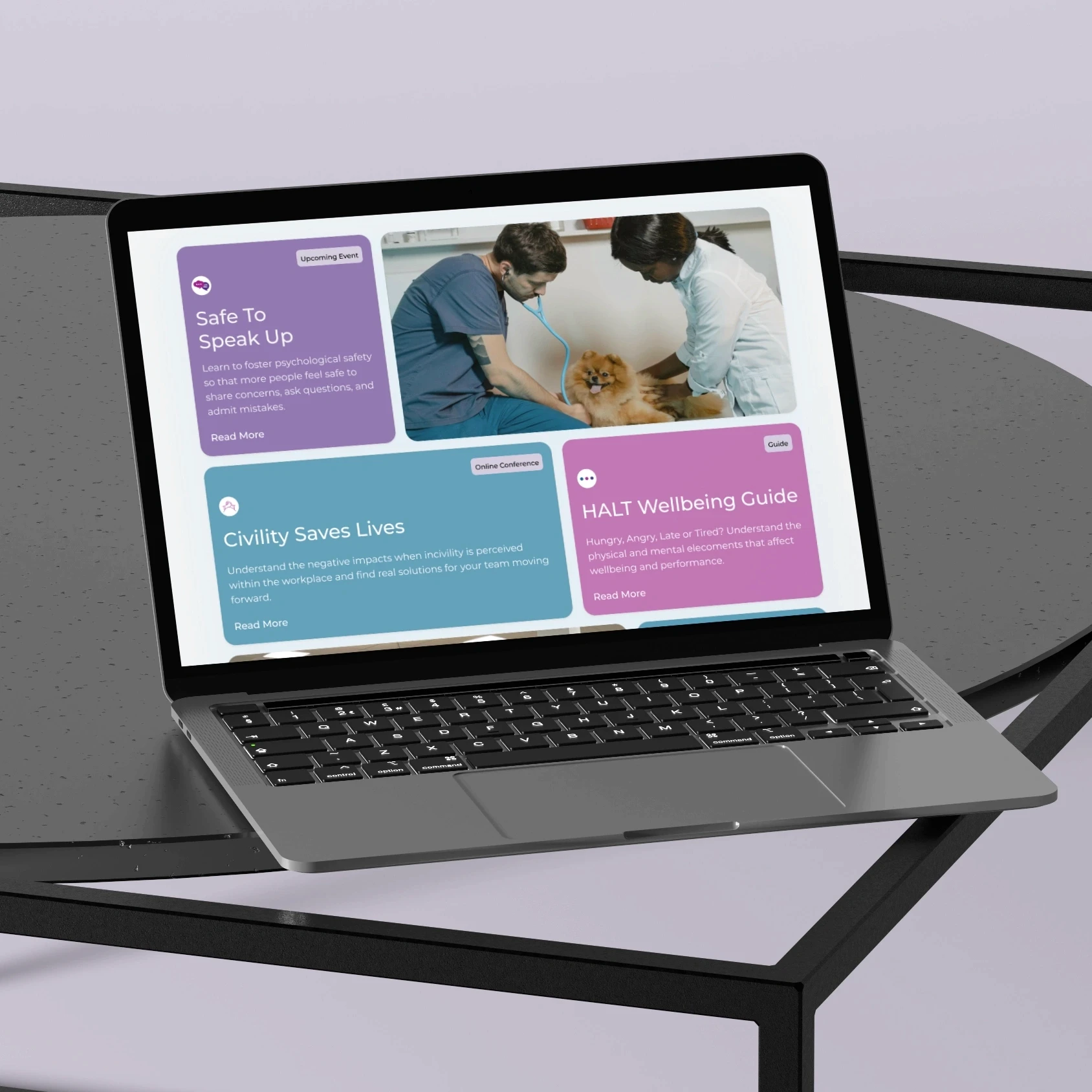 VetLed website displayed on a digital device mockup website showcase