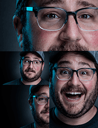collage of portraits of a man