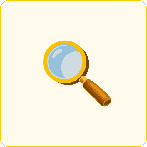 Magnifying glass icon representing automatic data inspection