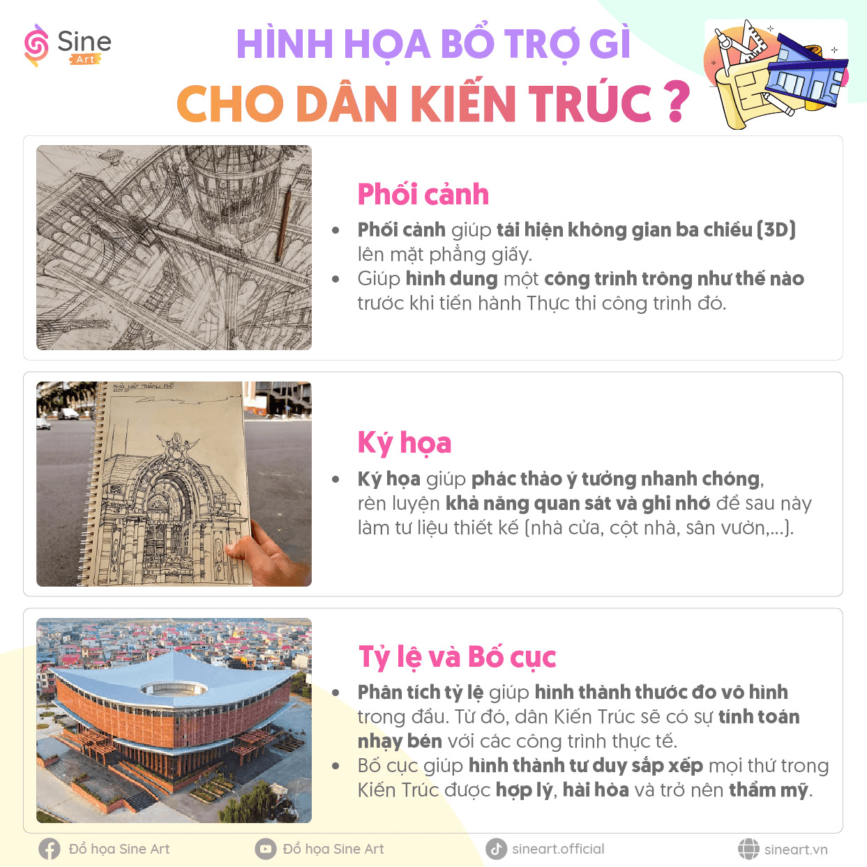 Hình họa bổ trợ gì cho dân kiến trúc?