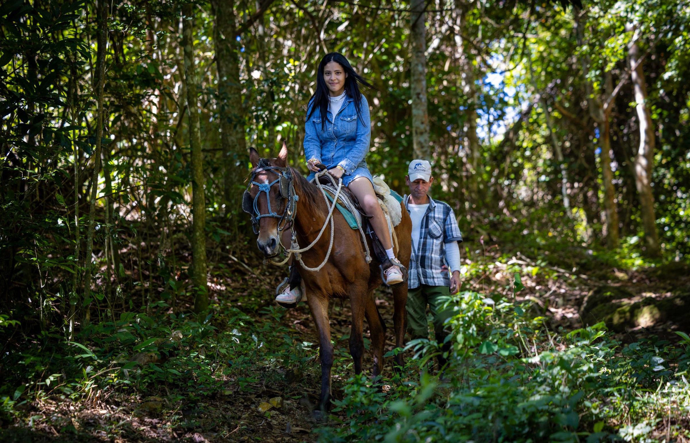 Horseback guide passed us as we hiked Soroa.