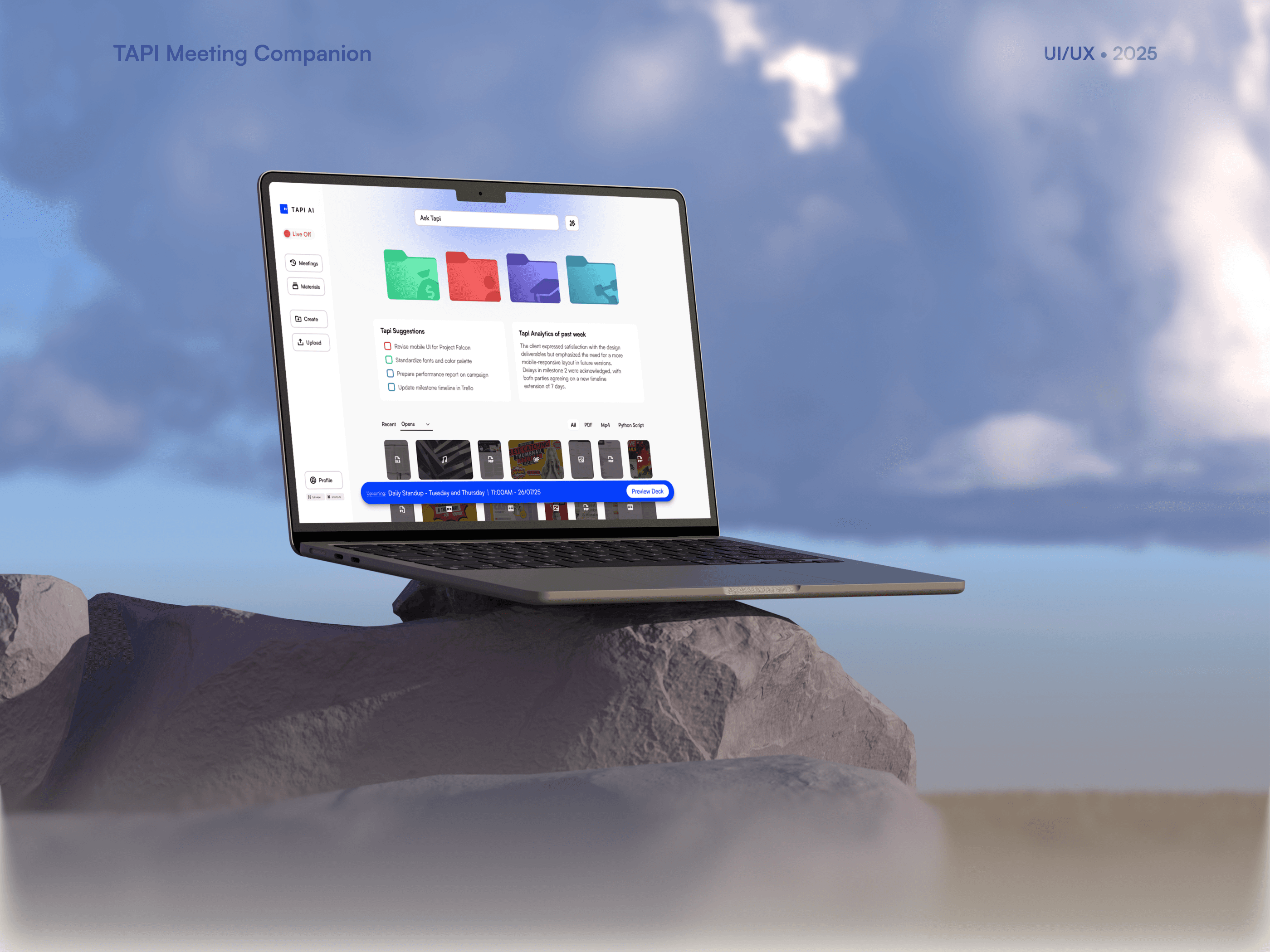 Woman wears a blue coat in a blue environment.