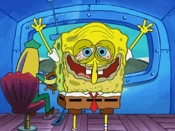 Exhausted Spongebob Cheers