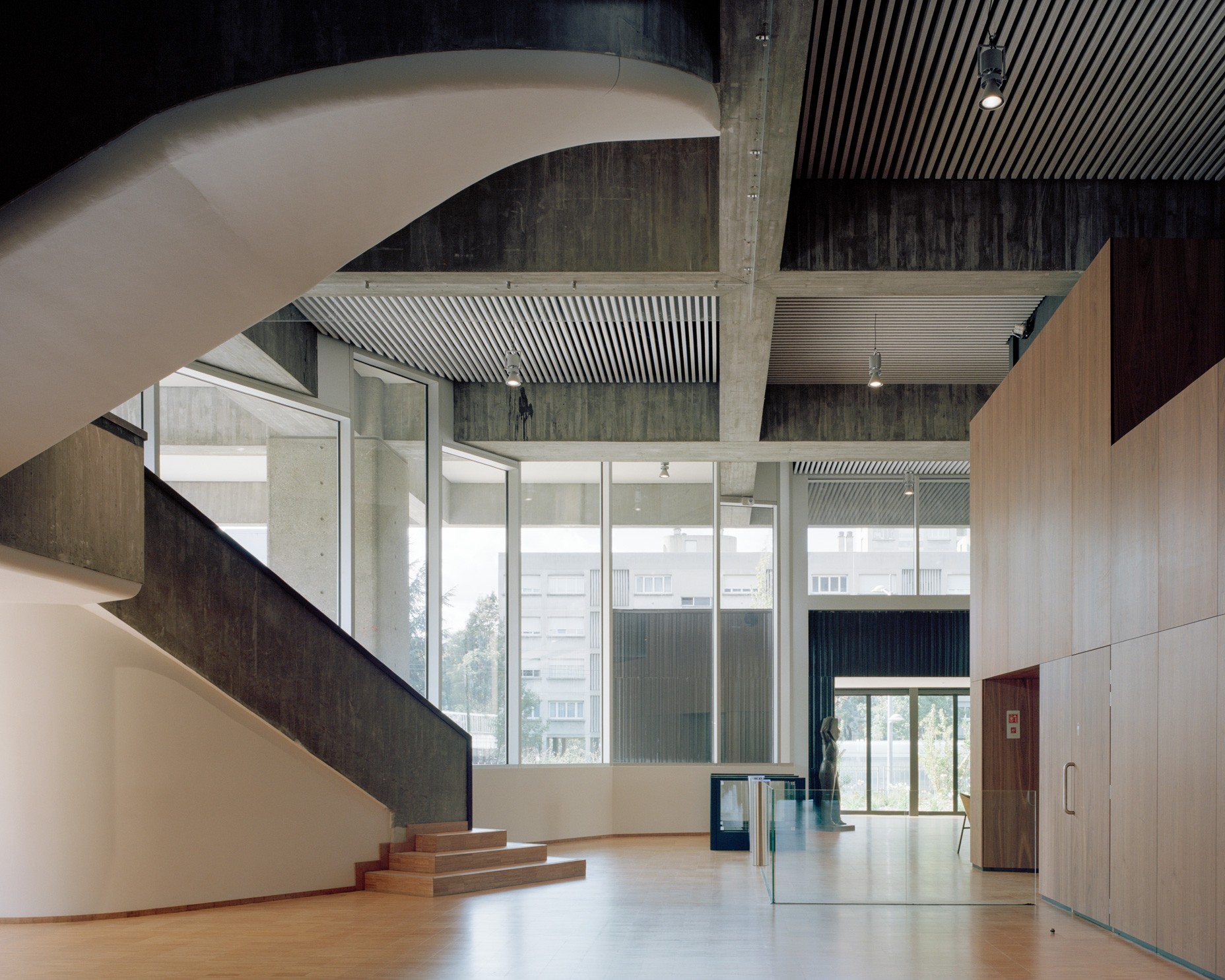 Artistic portrait with red and blue lighting creating a dramatic effect