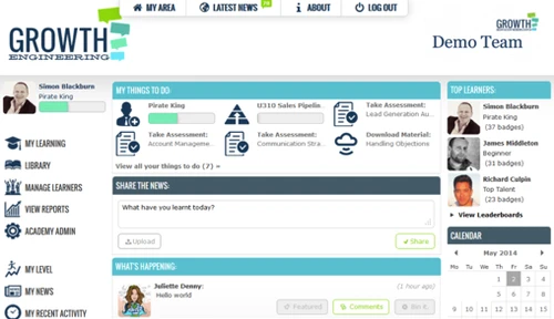 Reference screen from a competing e-learning platform.