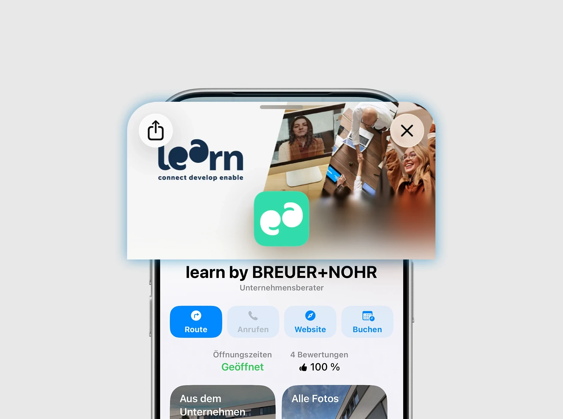 Apple Maps mit Logo und Titelbild