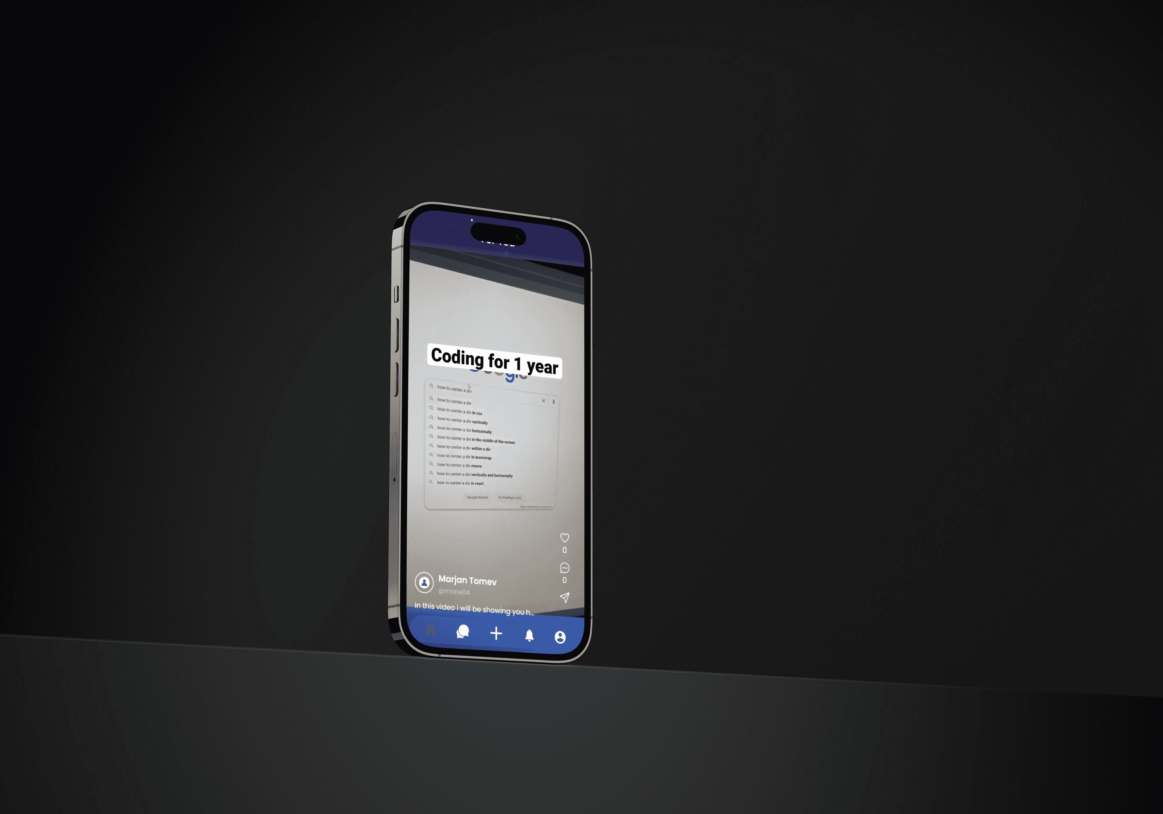 Scripted on a phone