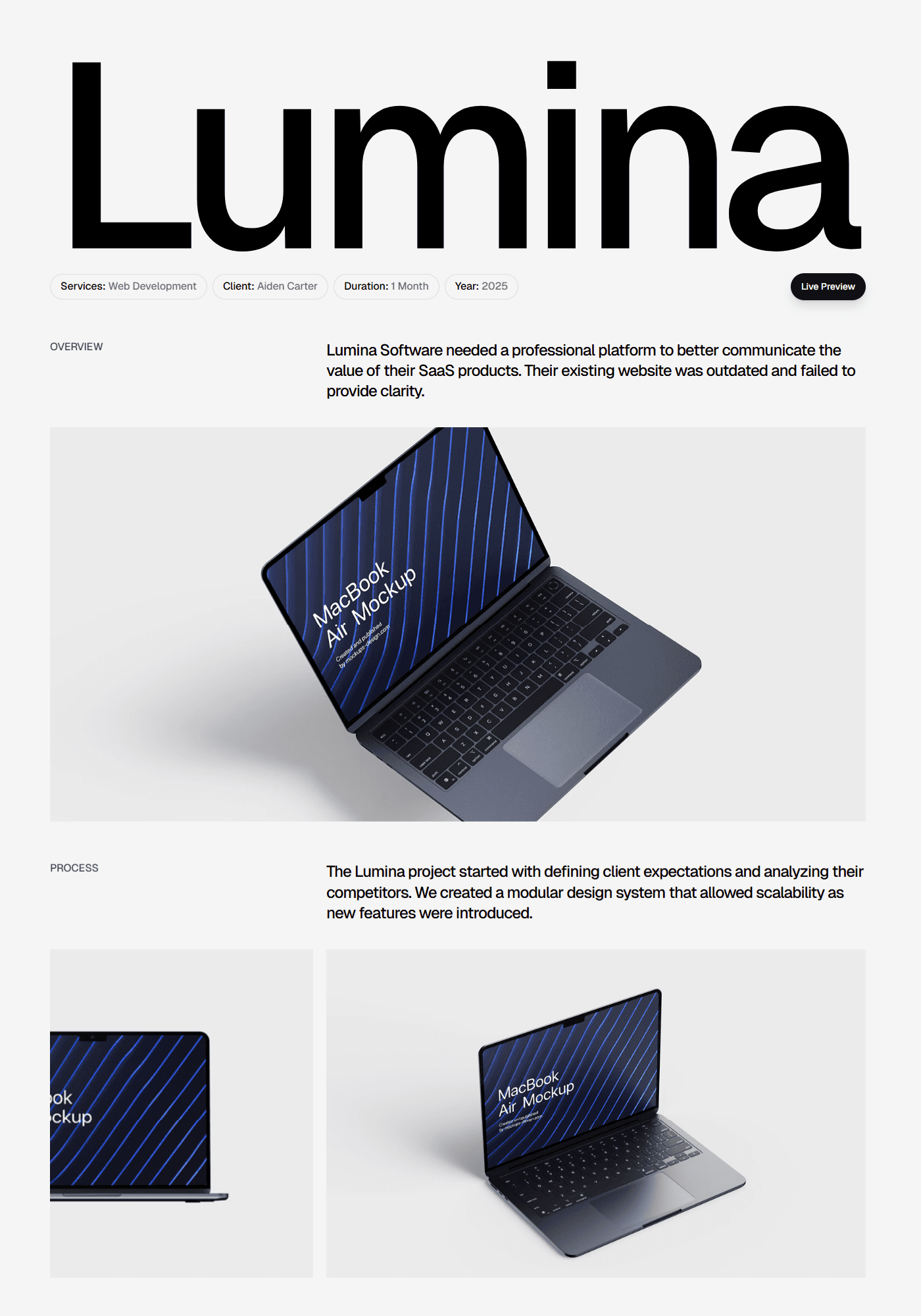 Framer Portfolio Detail Component