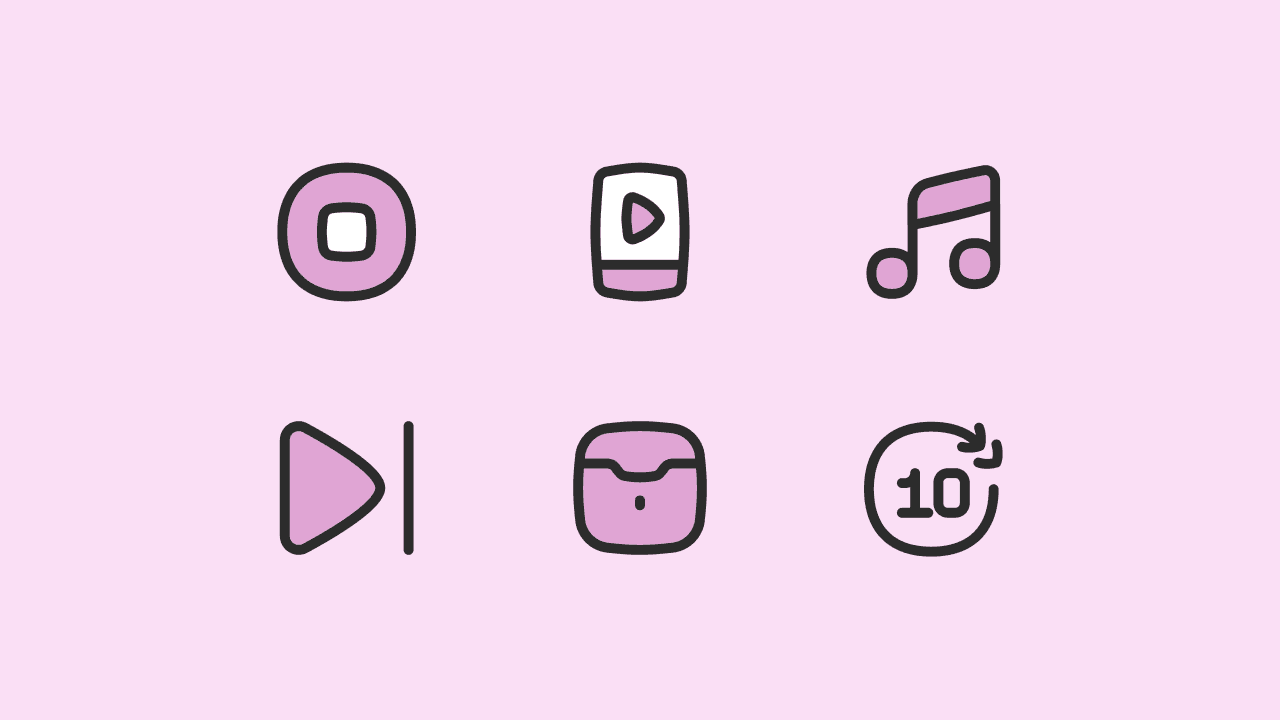 Flex Duo Music Icon Set