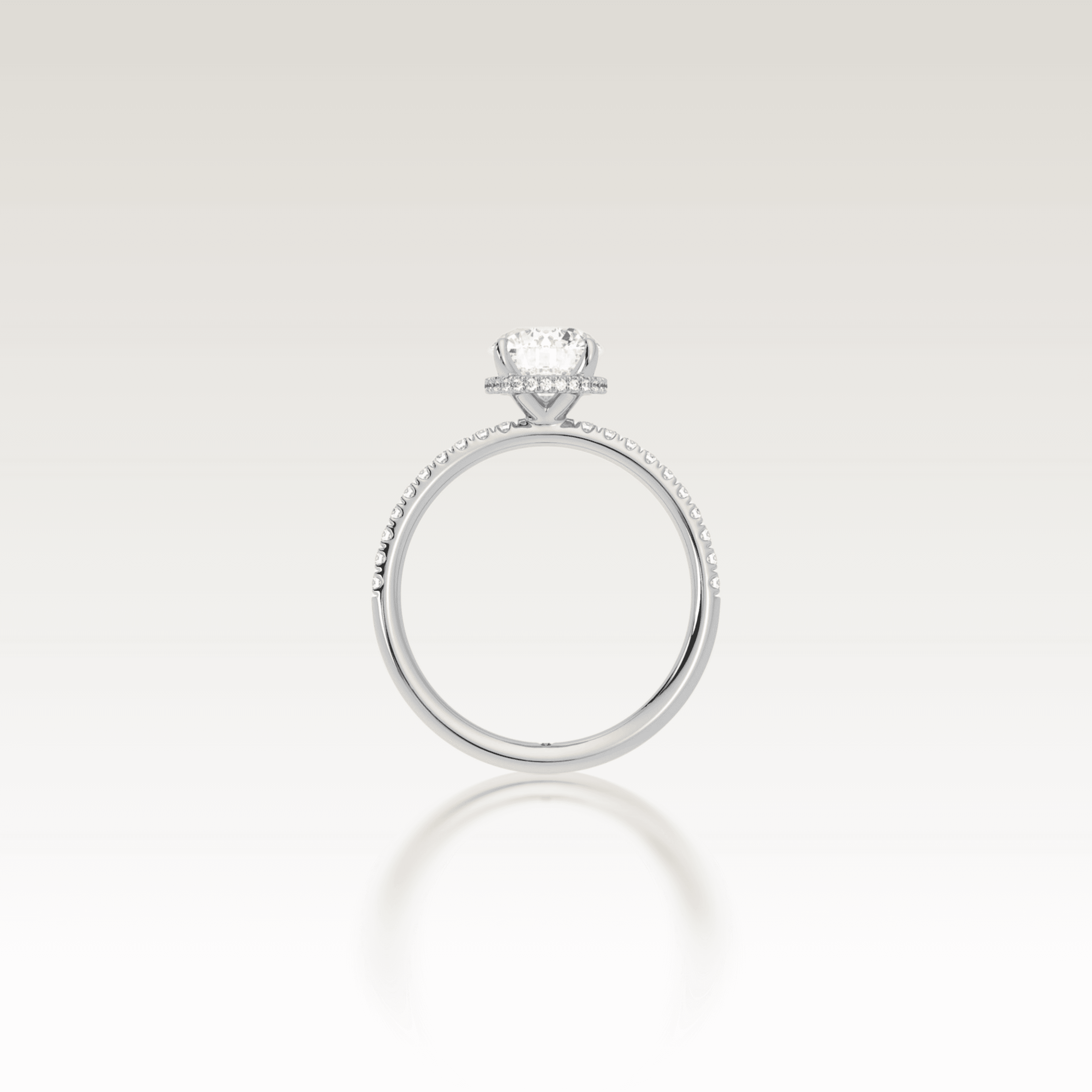 Pavé Round Love Knot Diamond Ring image 5