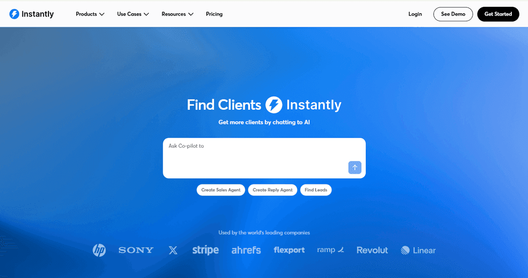 Instantly campaign analytics screen tracking sends, opens and replies across mailboxes