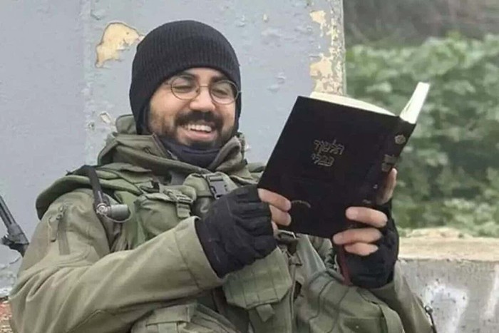 Saadia Dery studying Talmud in Gaza. Photo courtesy of Laly Derai/Facebook.