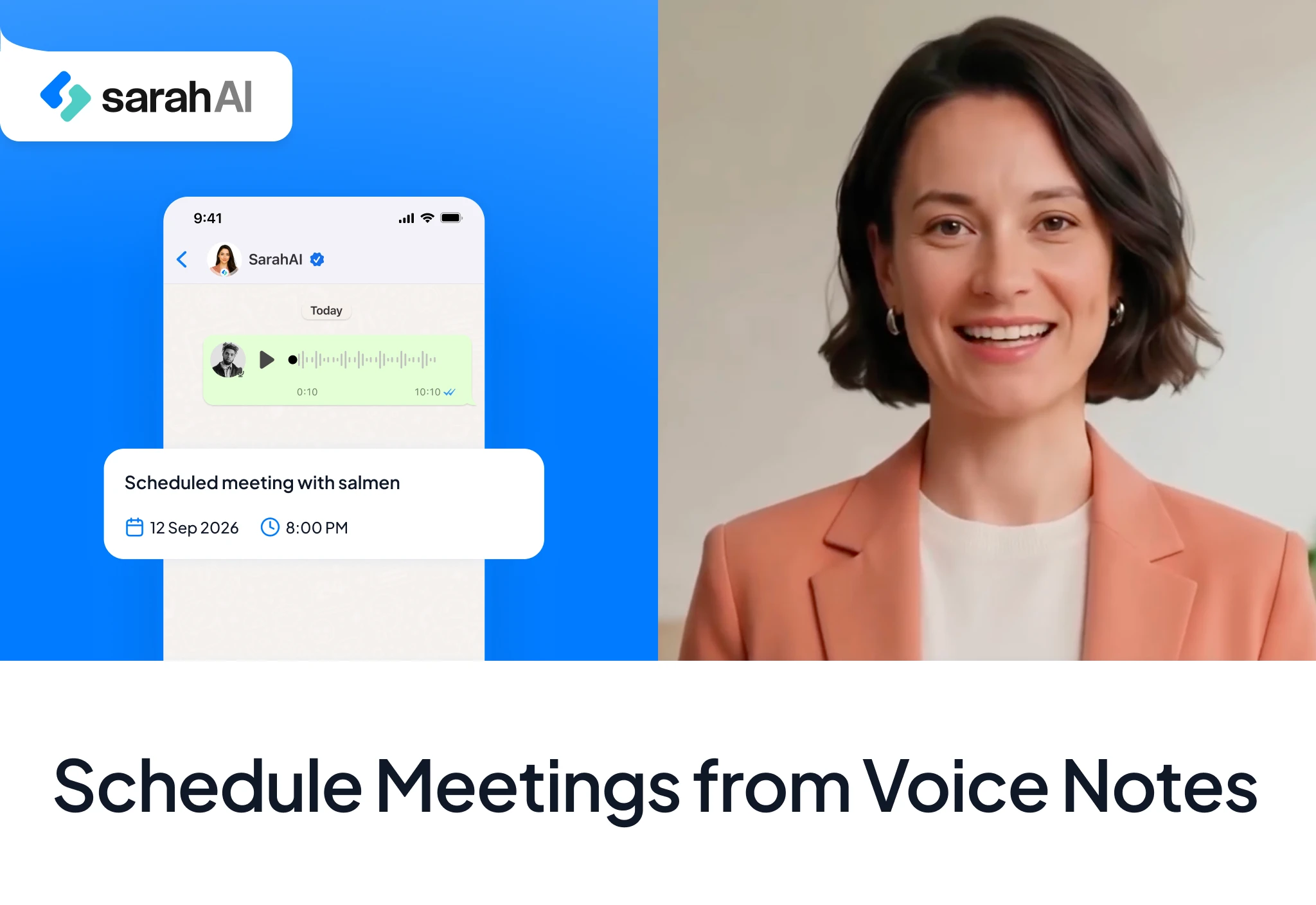 Schedule Meetings from Voice Notes