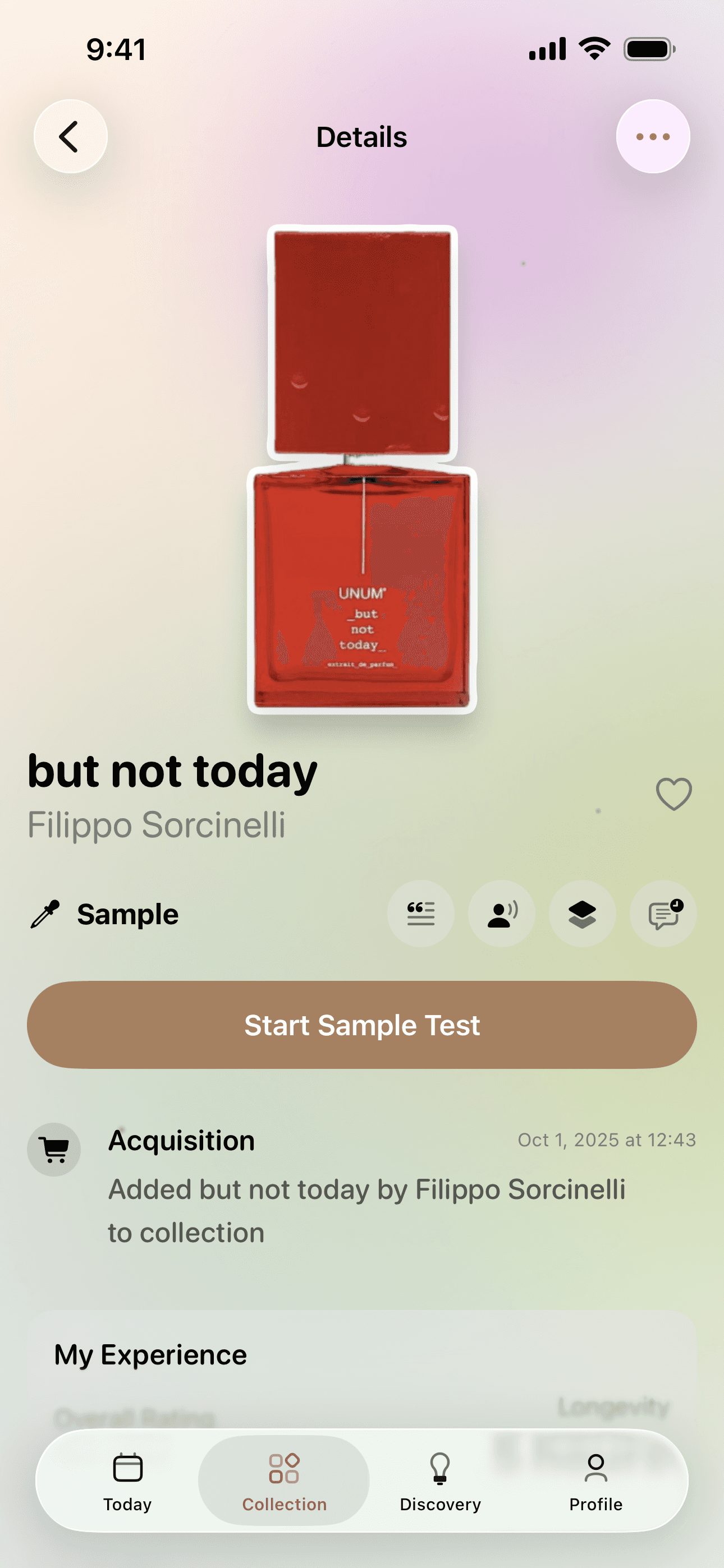 Perfume Details view