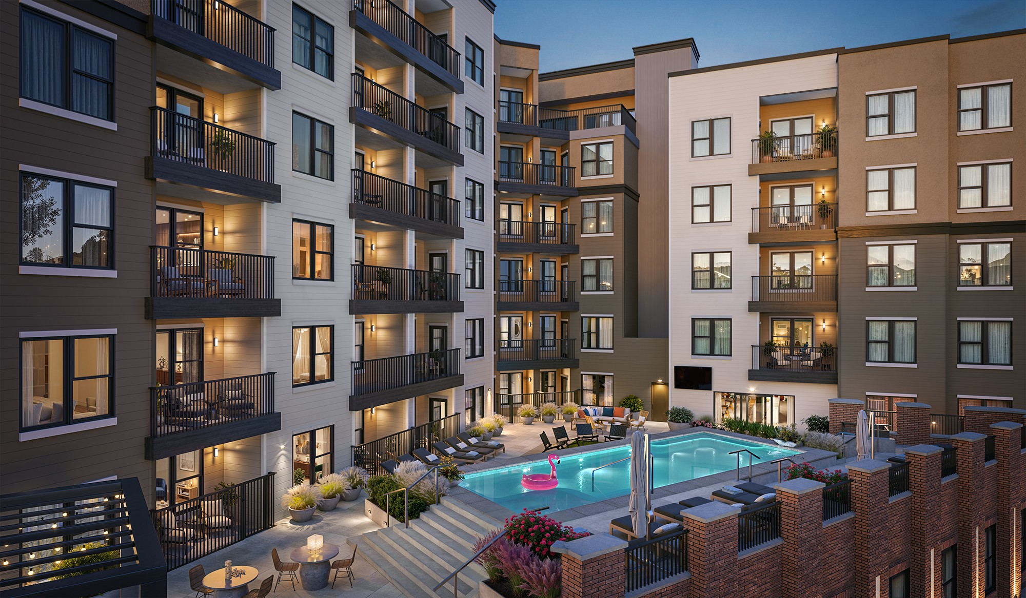 The Aster resort-style amenity spaces