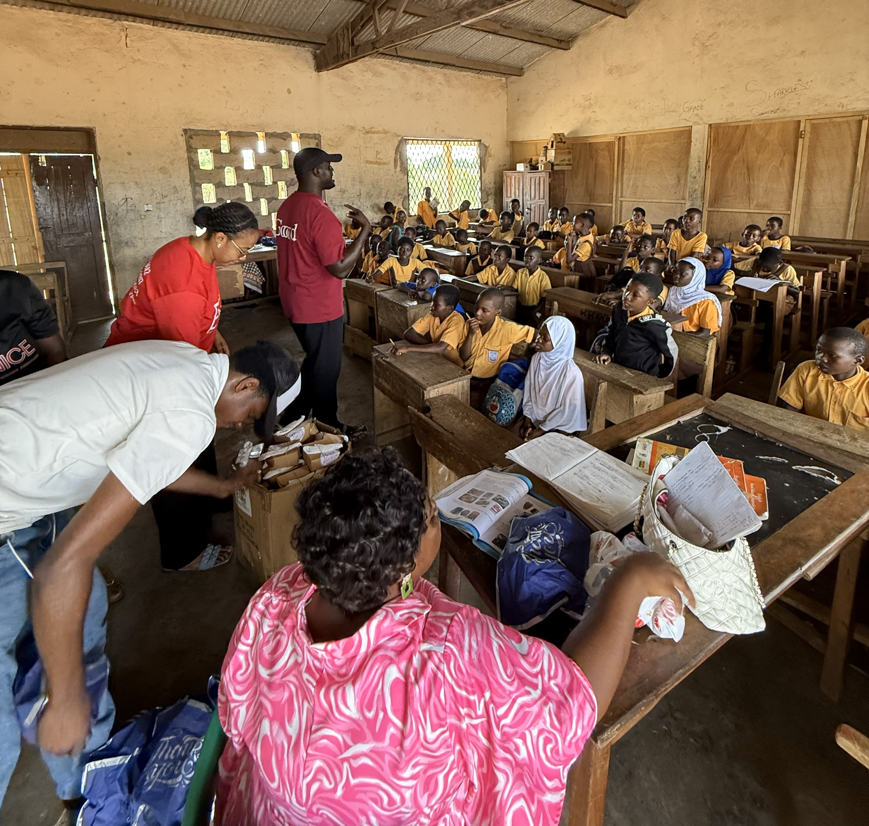 five toddlers near the window