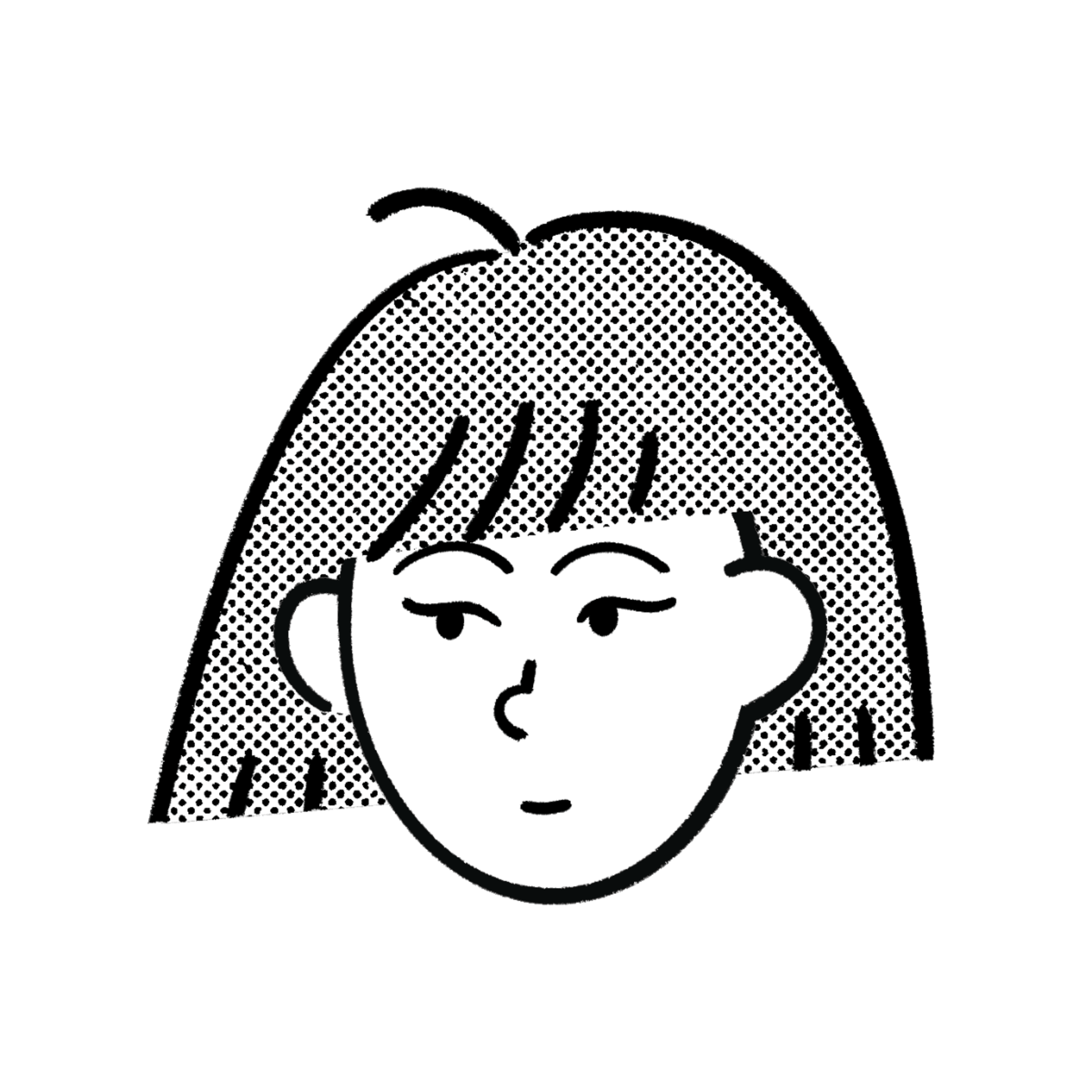 A red-haired girl smiles