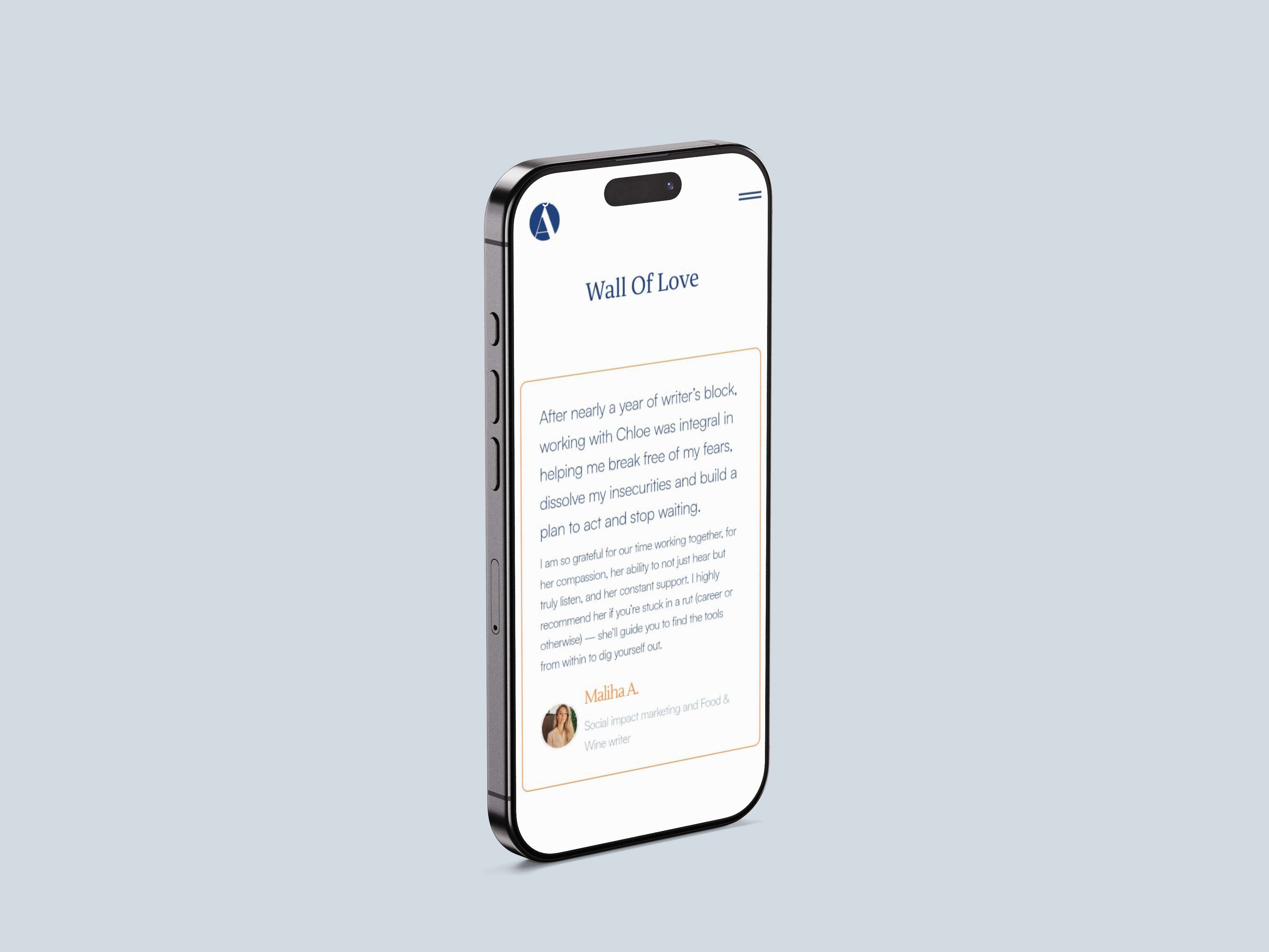 Coaching Website Design for Ancolie