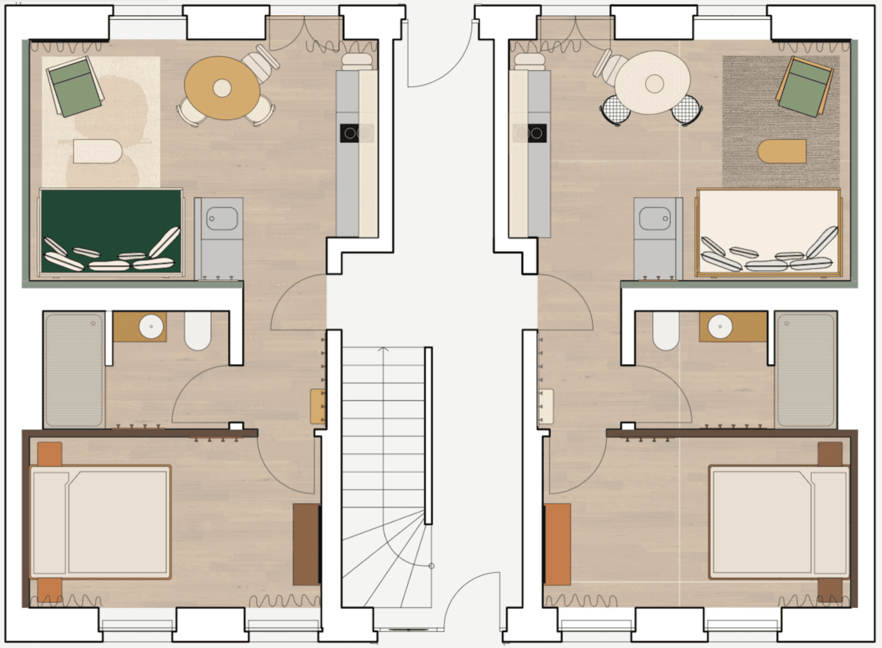 Grundriss Parterre Apartment