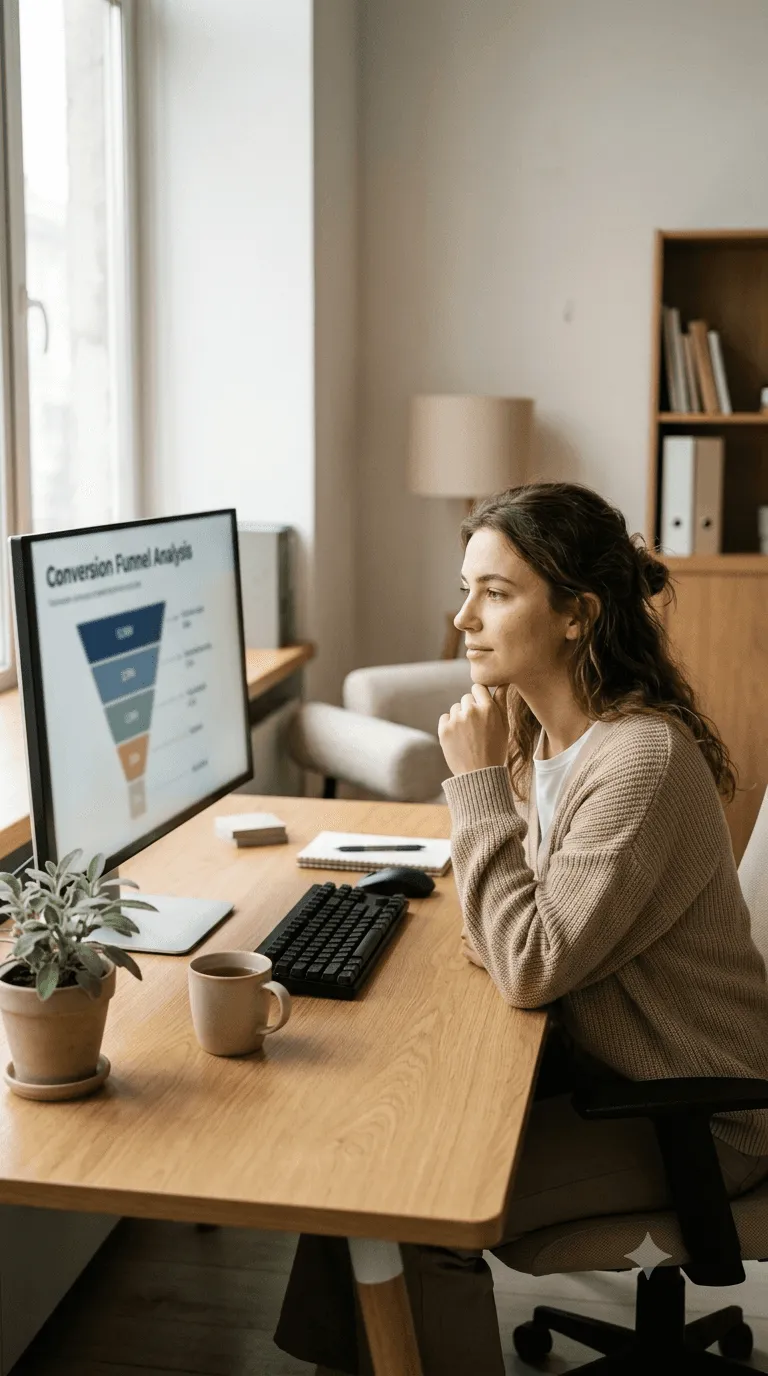 A person sitting at a desk with an open laptop.