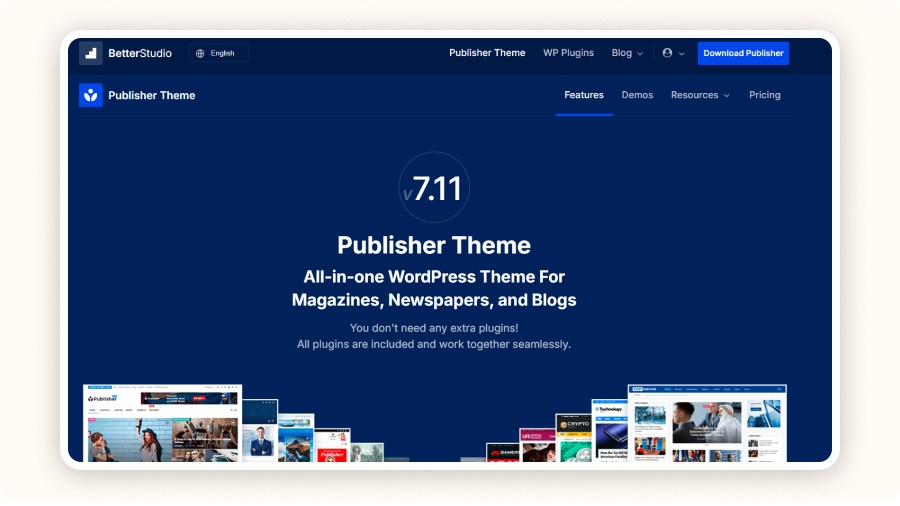 Shopify Publisher theme layout