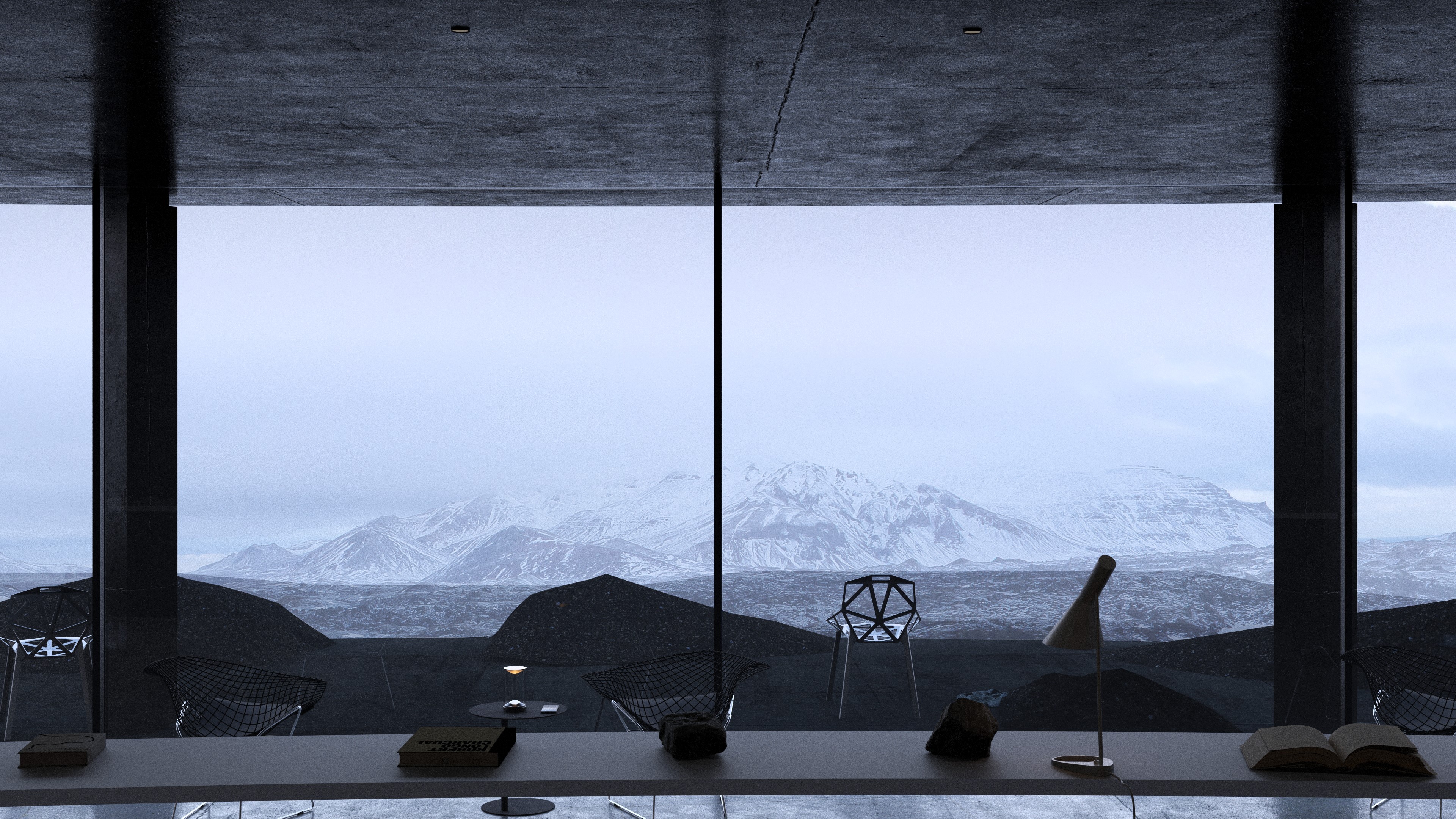 Lava field visitor center perspective exhibition