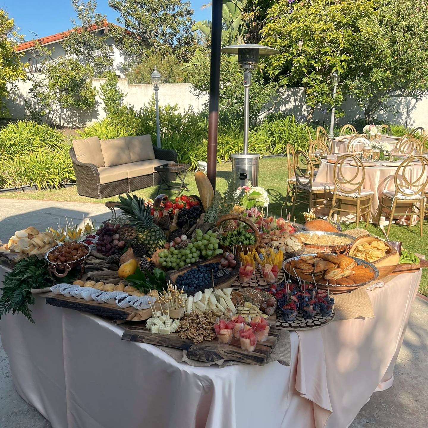 Private celebration: A garden grazing table