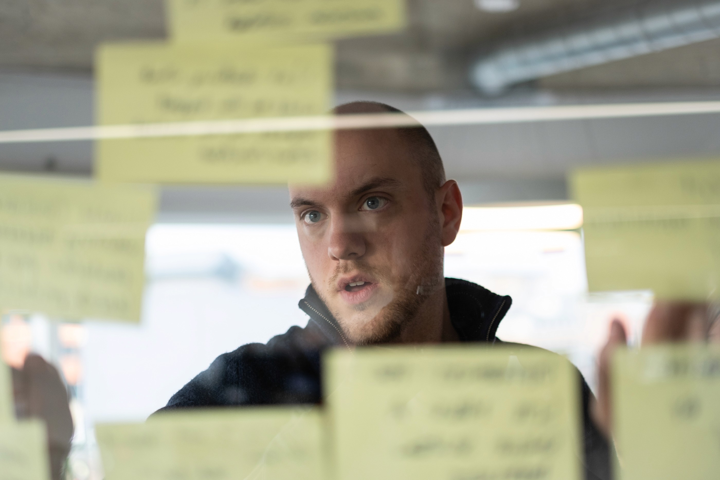 Office Picture with dark elements and blue light