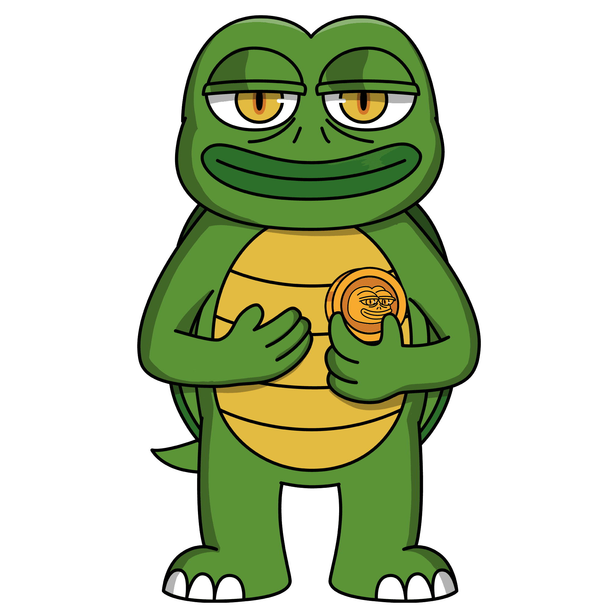 illustration of a purse shaped character holding coins