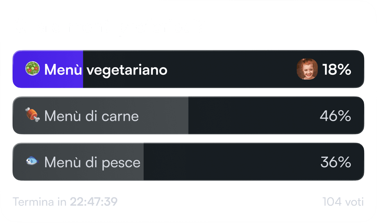 widget sondaggio app togevent