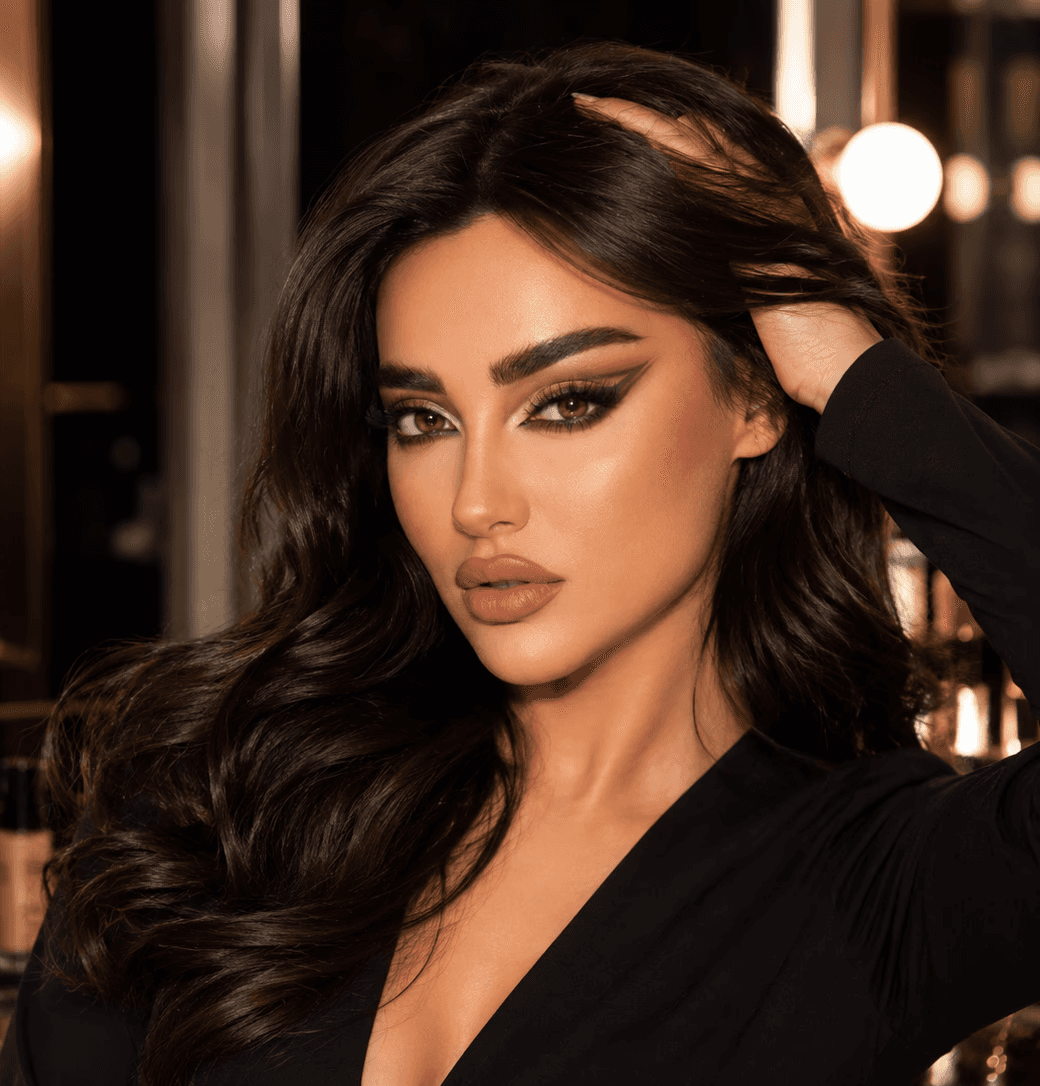 keratin treated hair model