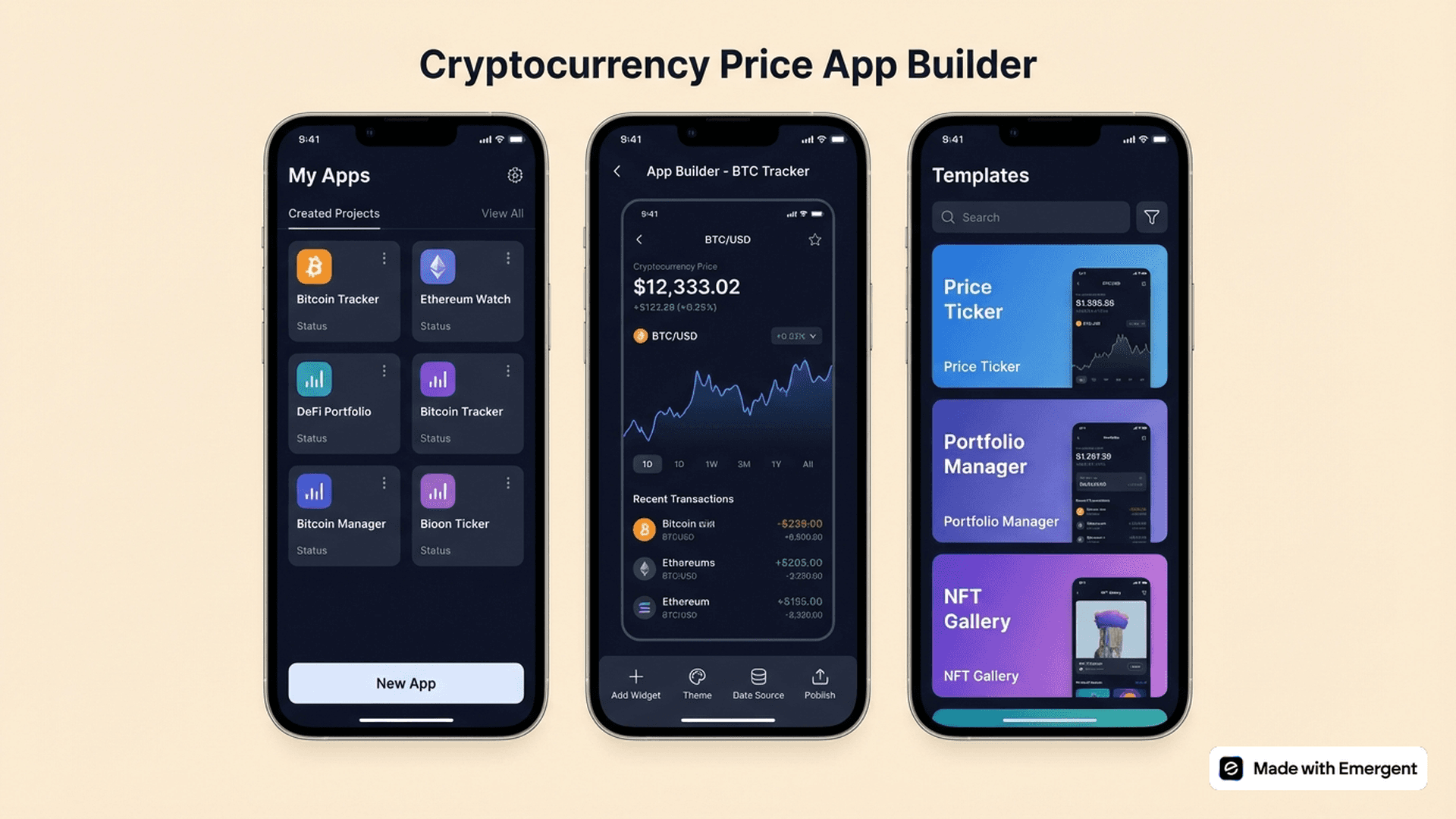 Cryptocurrency Price App Made With Emergent