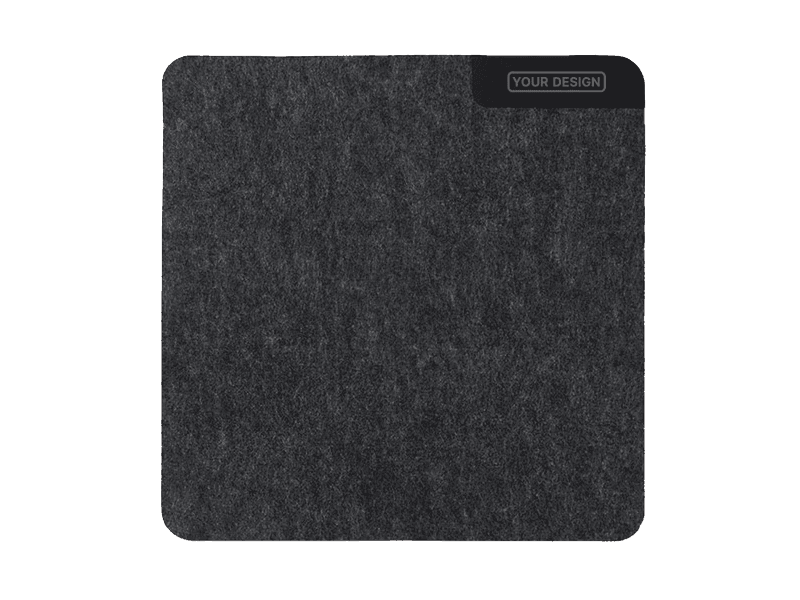 Eco-friendly felt mouse pad with company logo for office use