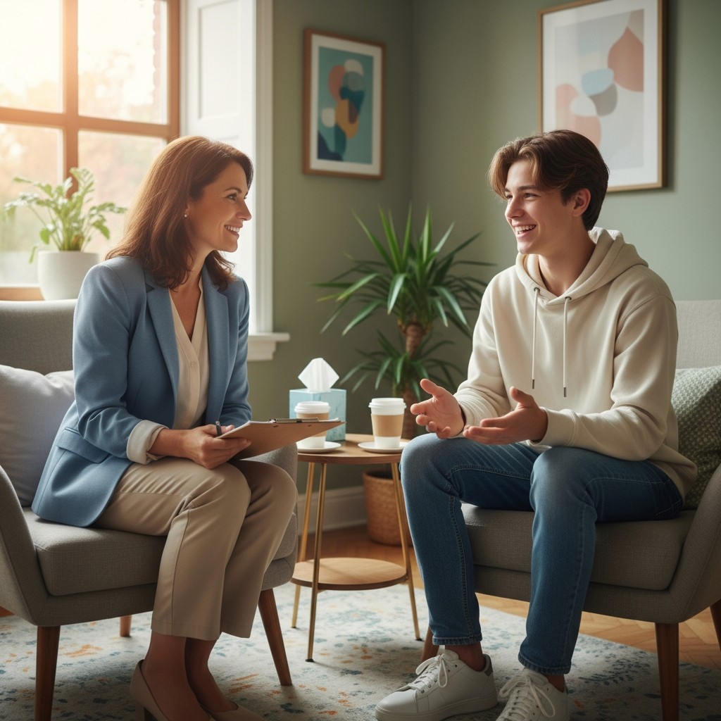 Conversion Truth for Families - 4 young women placing their hands on the back of a woman in a green top.