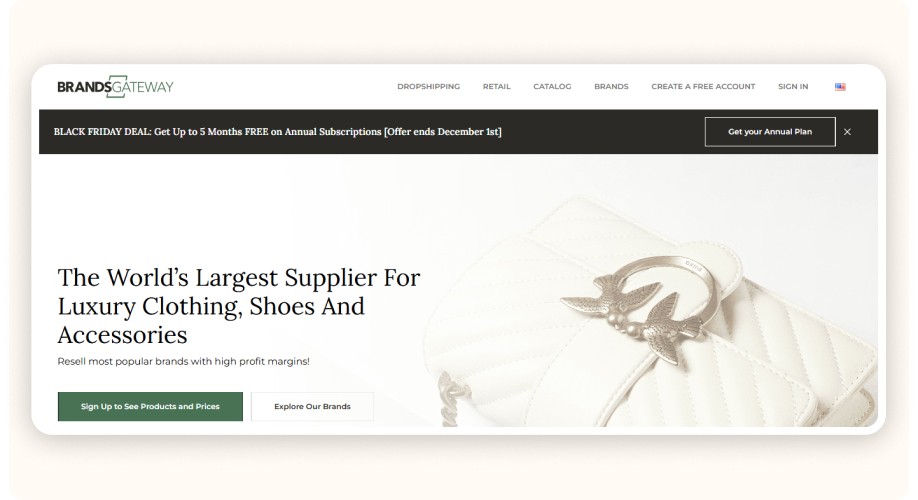 BrandsGateway homepage