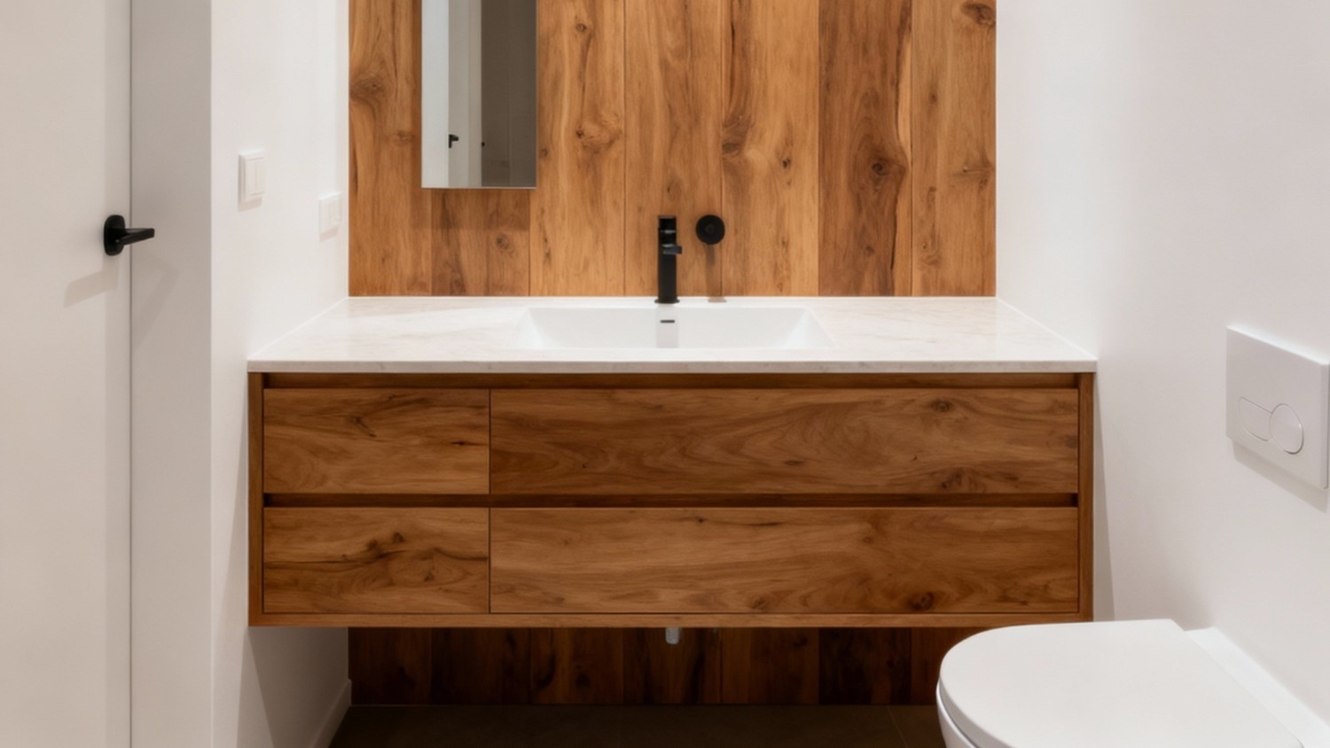 Warm Wood Accent Wall