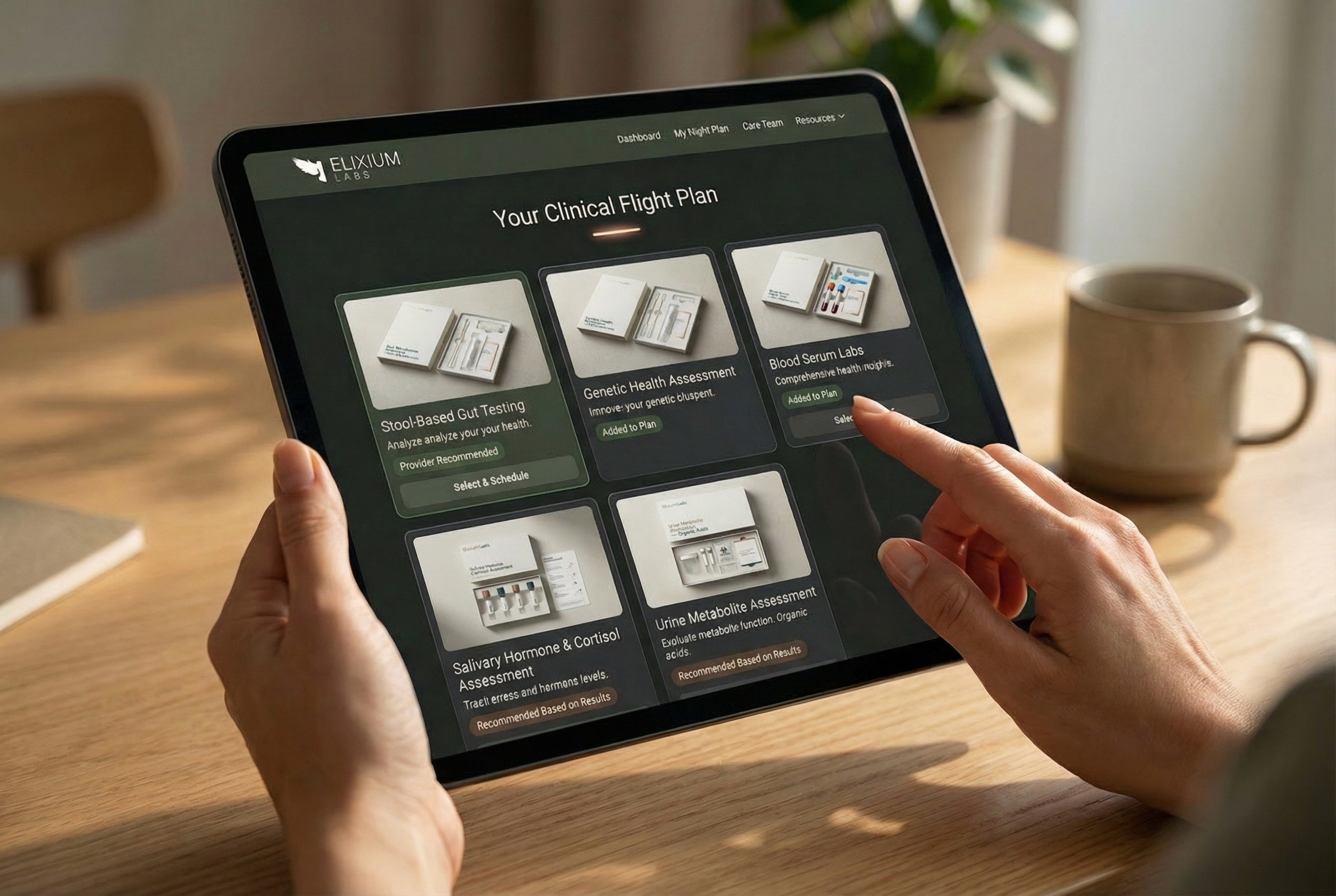 a person holding a tablet