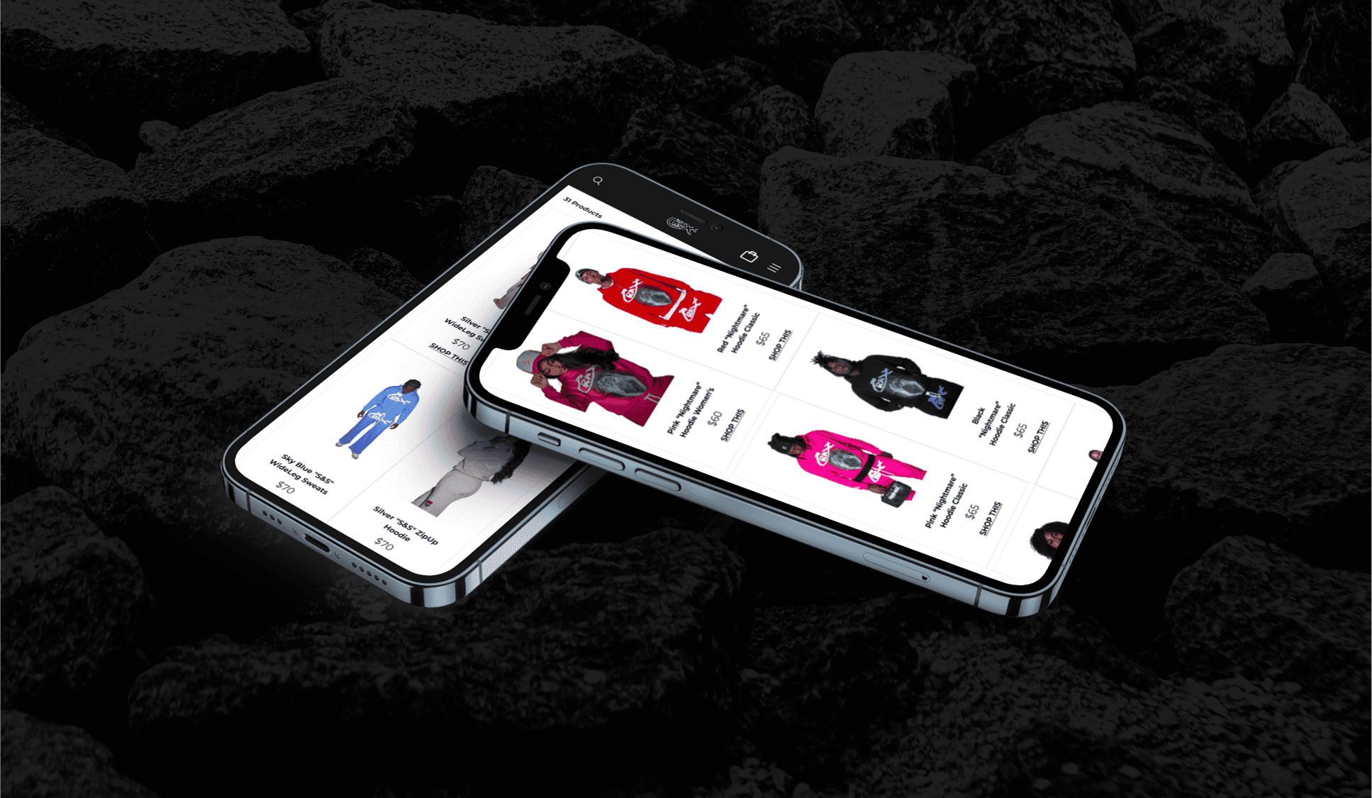 fashion website mockup