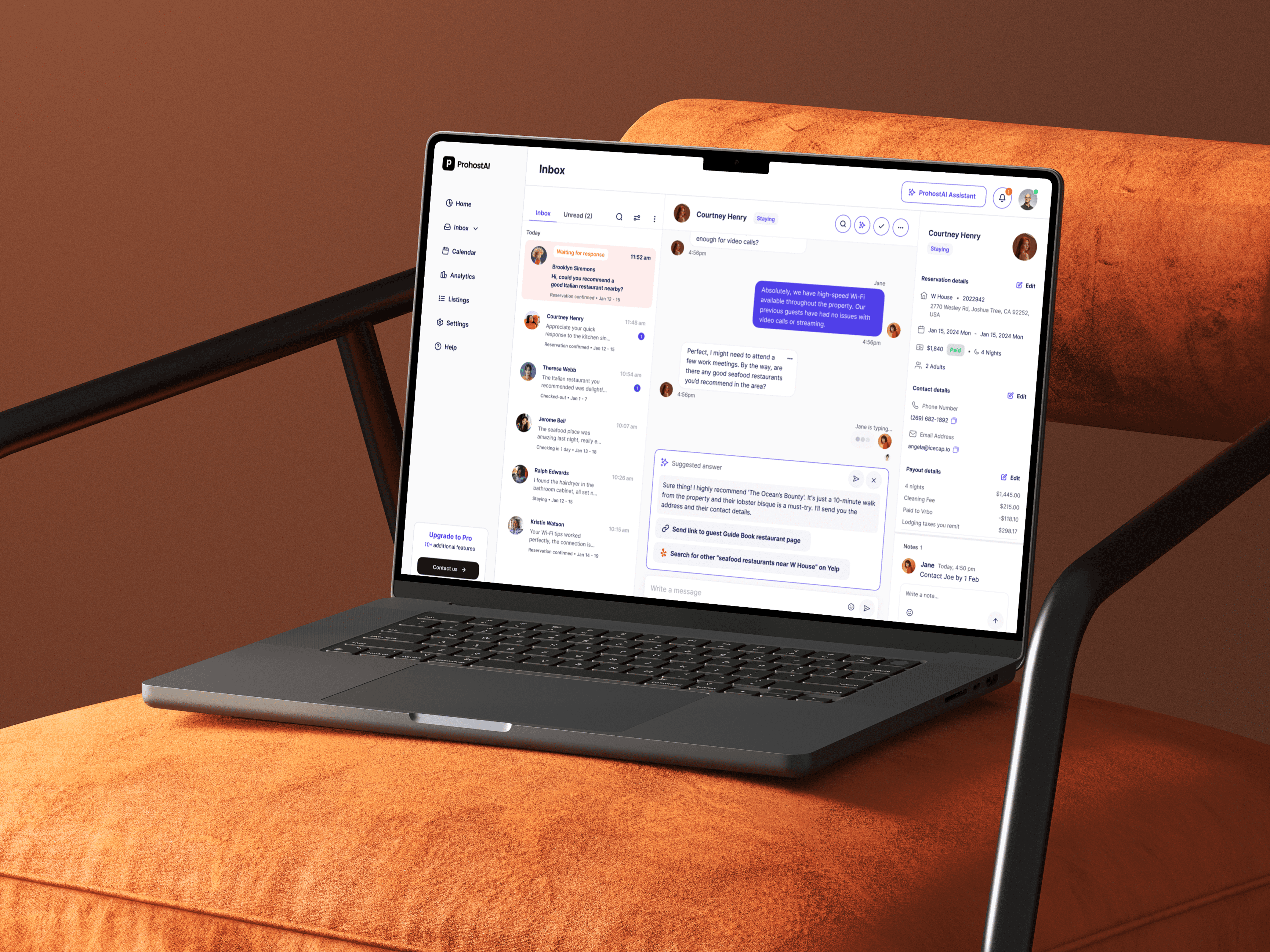 Person's face blurred in a field