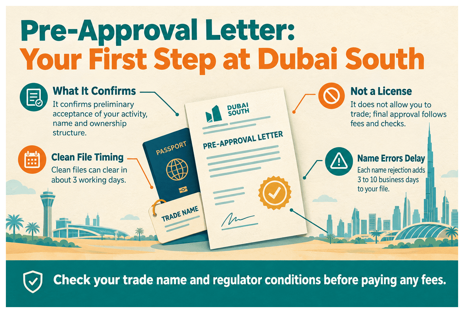 Infographic: What Is a Pre-Approval Letter and When Is It Issued by Dubai South