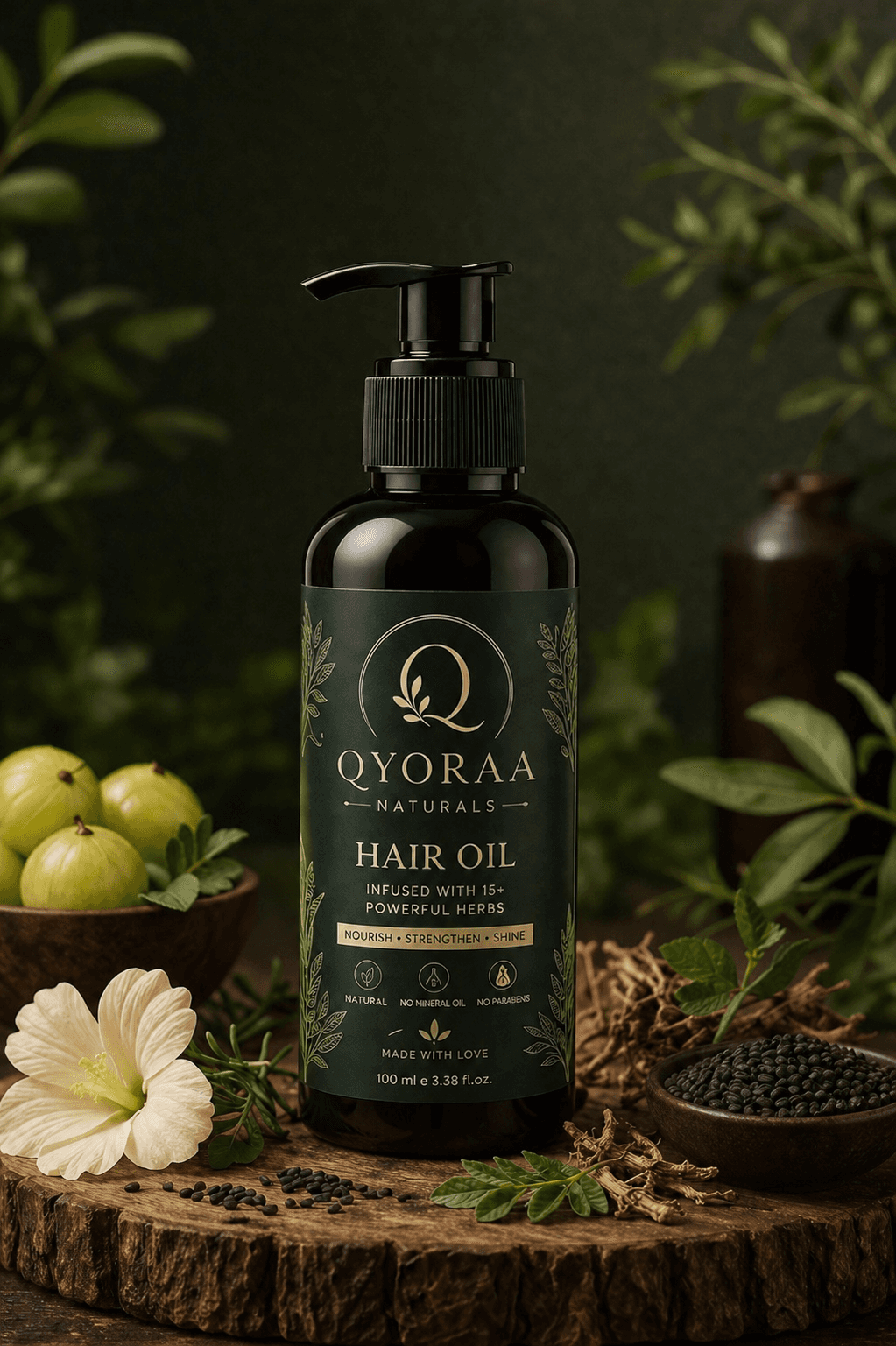 Qyoraa Naturals Hair Oil bottle