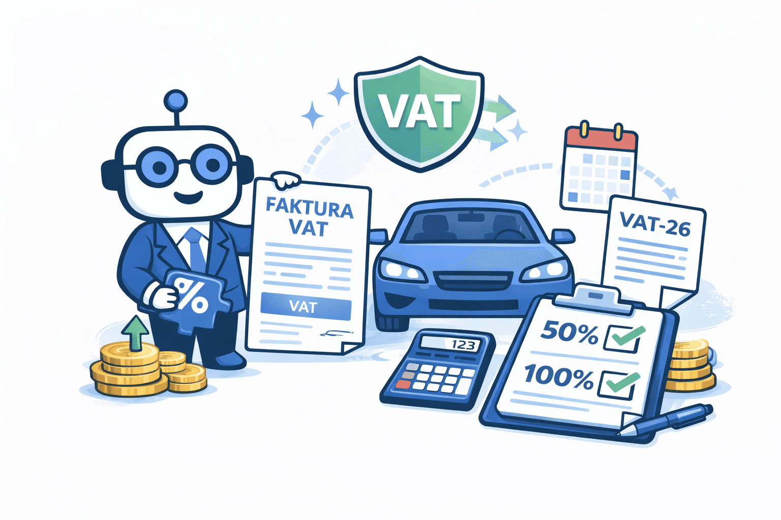 VAT w leasingu – faktura, samochód i zasady odliczenia 50% i 100%
